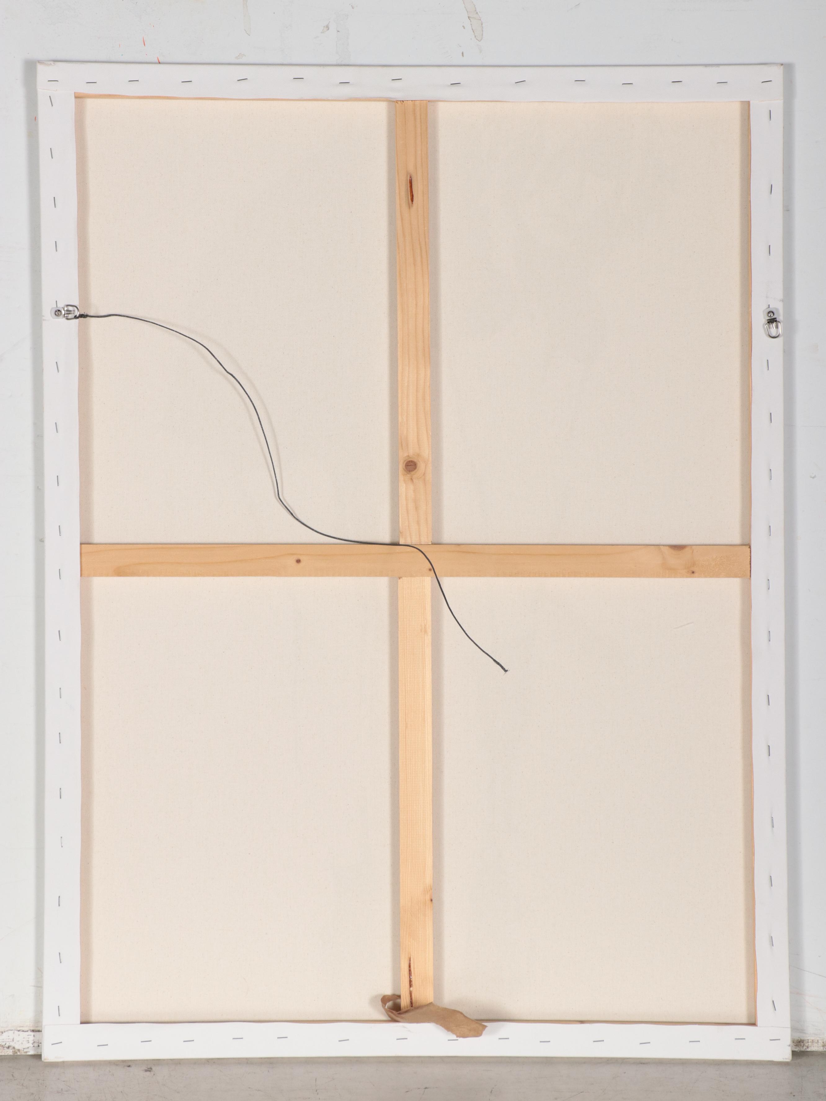 Contemporary Stencil-Style Acrylic Painting