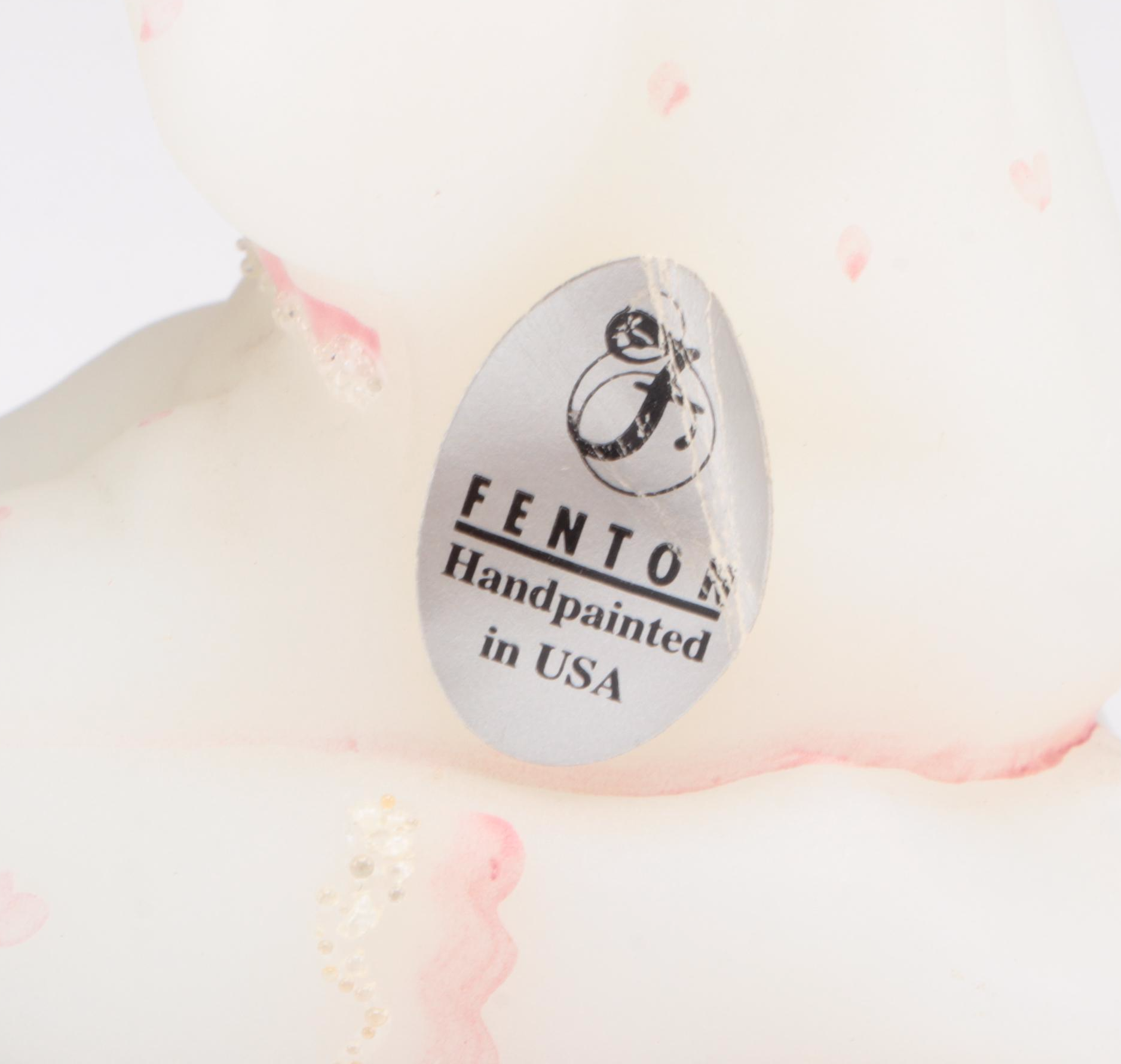 Fenton Hand-Painted Glass Children and Rocking Horse Figurines