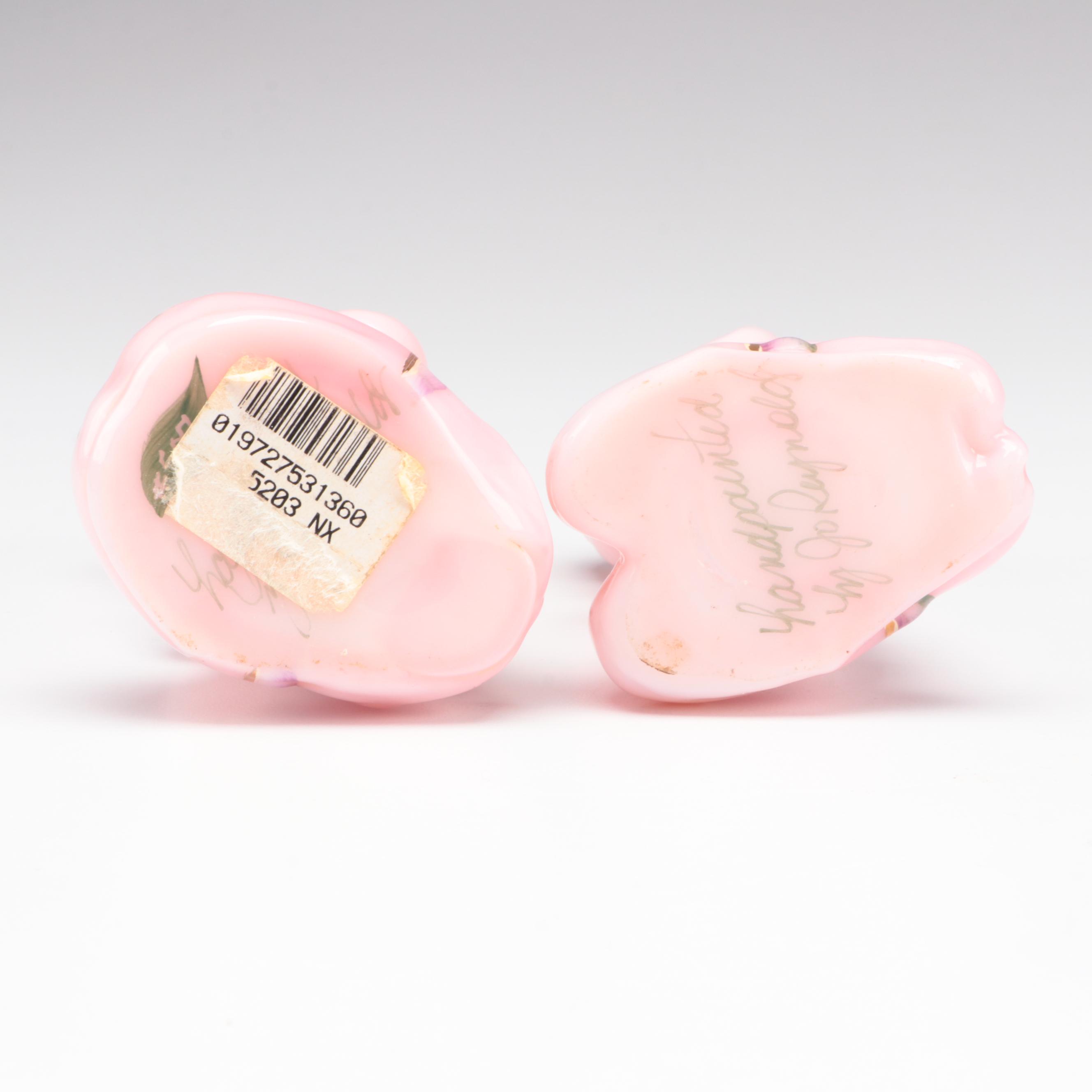 Fenton Hand-Painted Glass Children and Rocking Horse Figurines