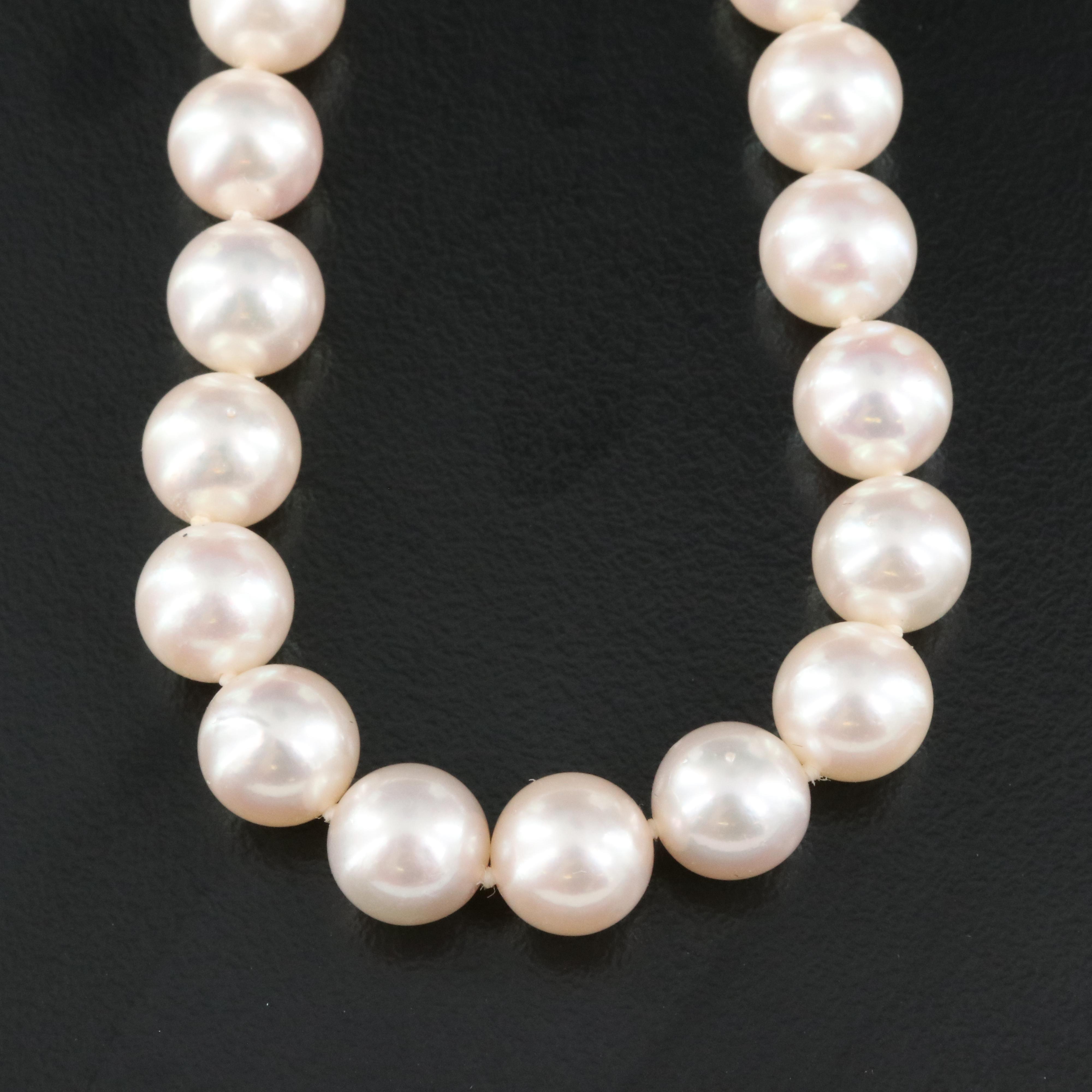 Pearl Necklace with 14K Clasp
