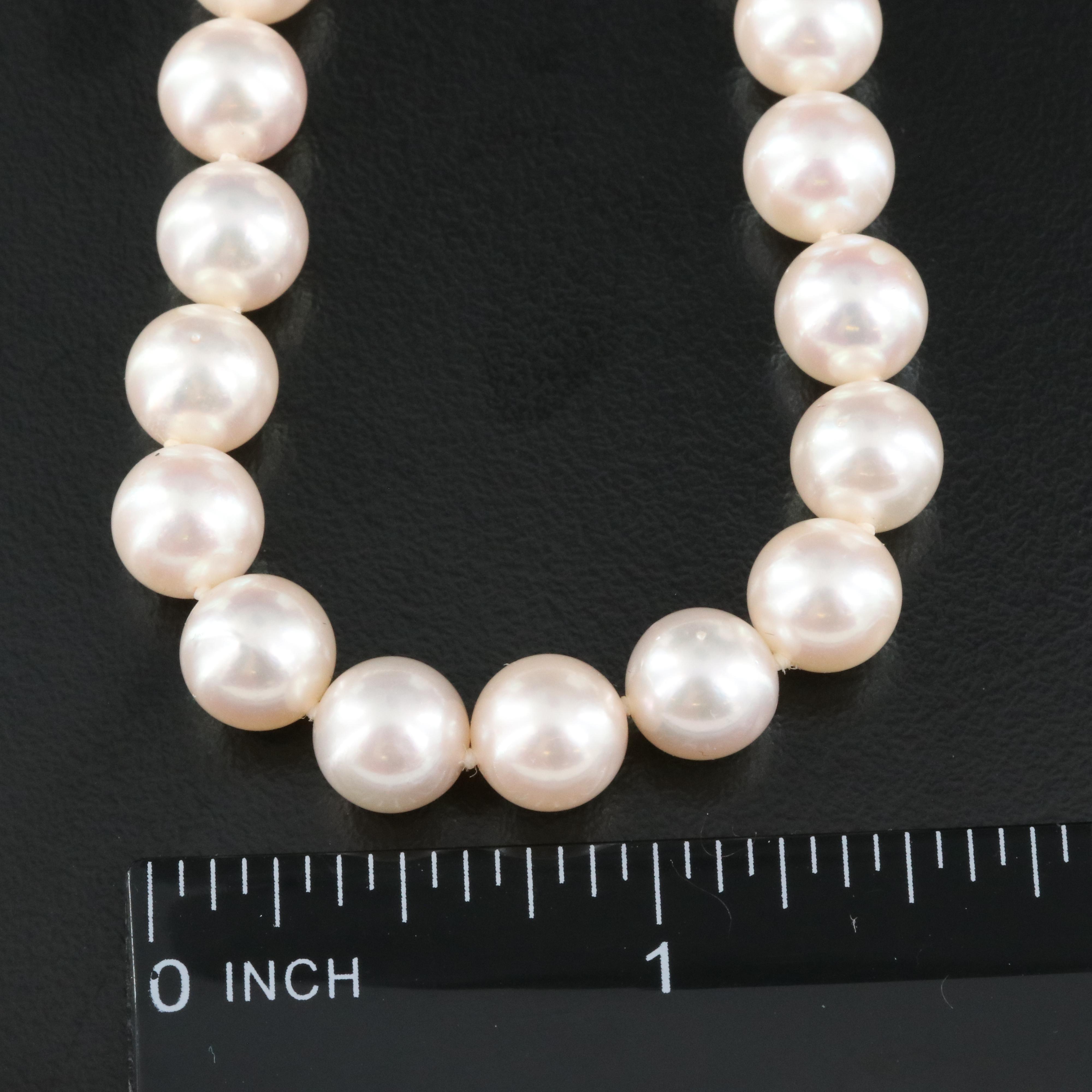 Pearl Necklace with 14K Clasp