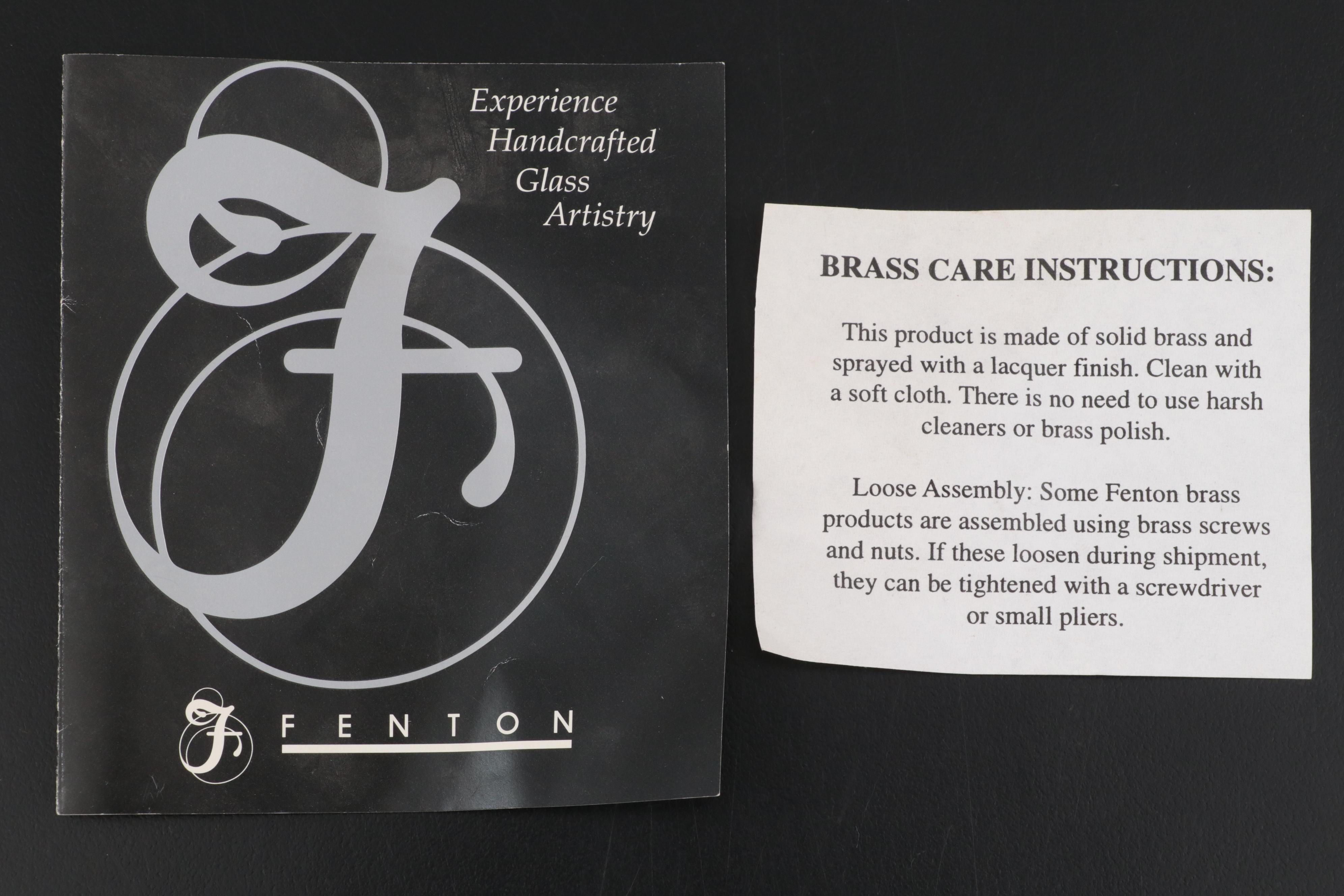 Fenton "Lifestyles" Iridescent Art Glass Leaf-Shaped Bowl with Brass Stand