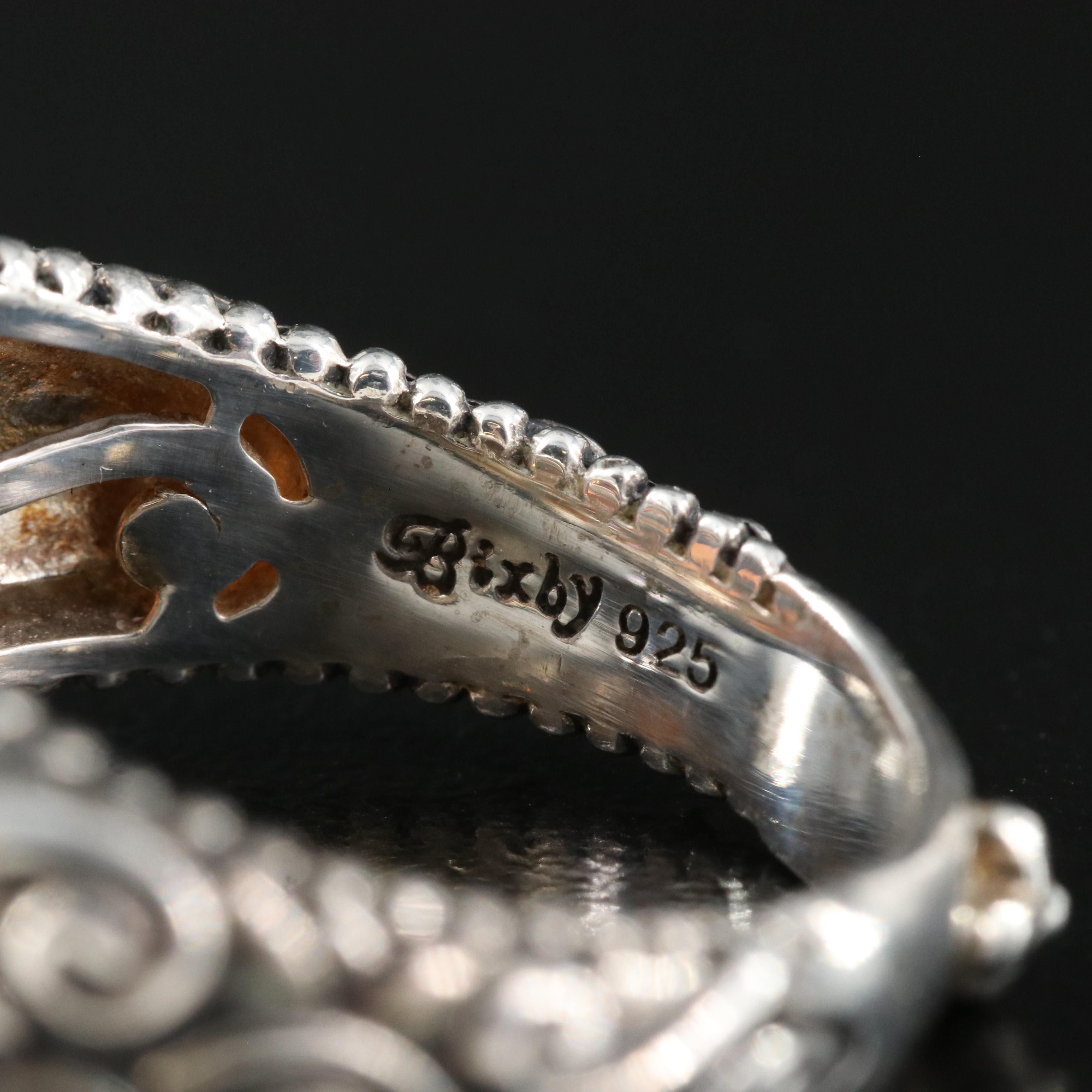 Barbara Bixby Quartz Mother-of-Pearl Doublet and Tourmaline Ring with 18K Accent