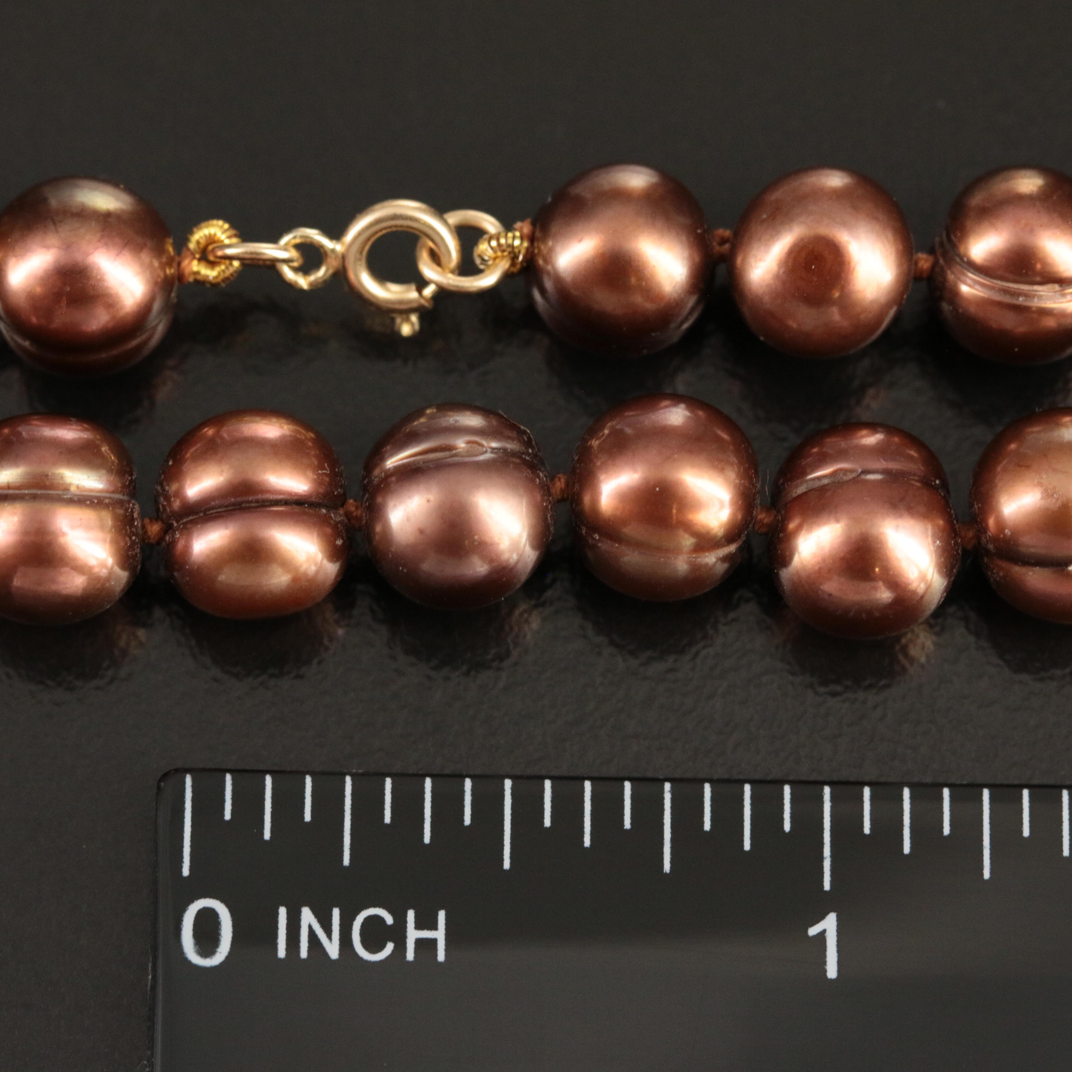 Pearl Necklace with 14K Clasp