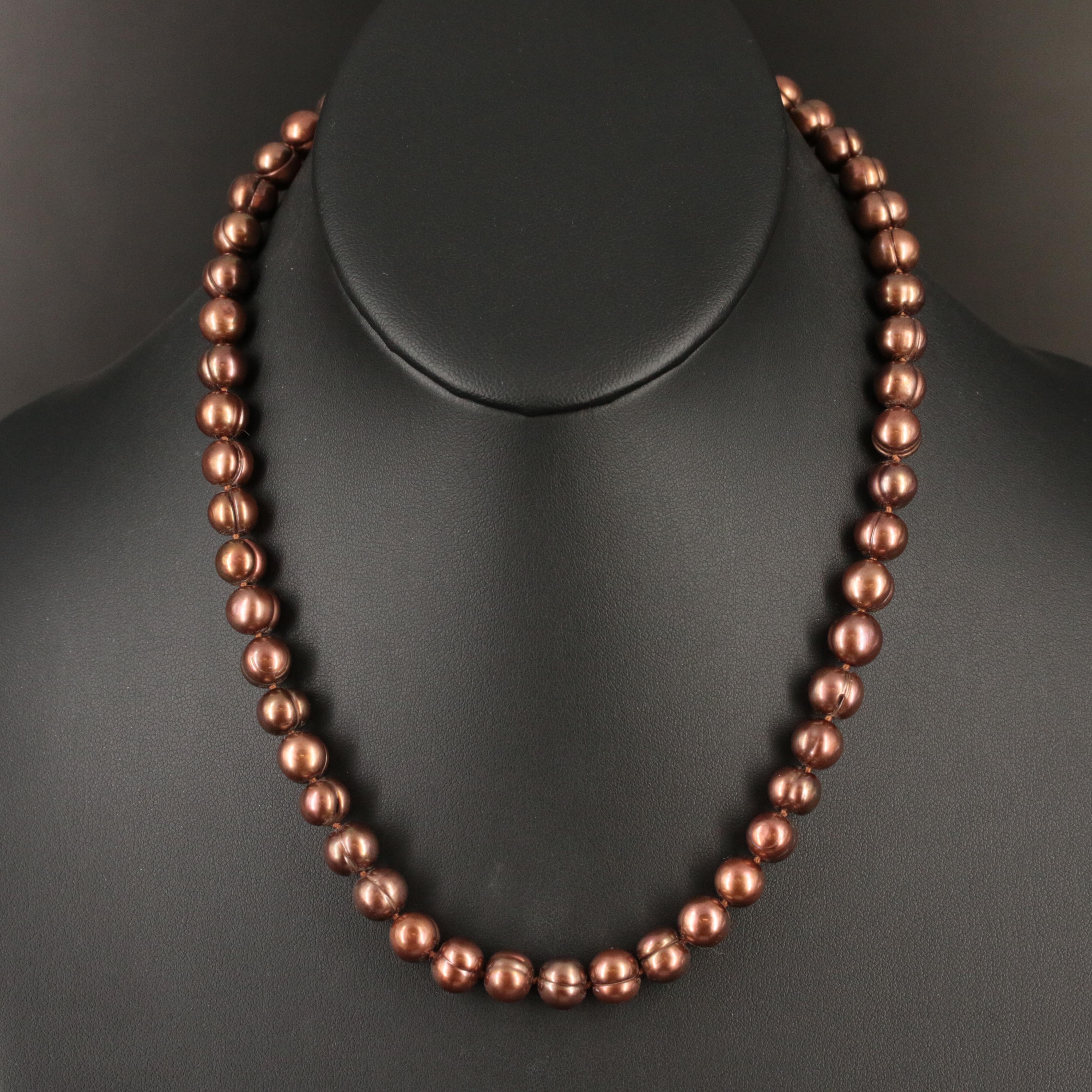 Pearl Necklace with 14K Clasp