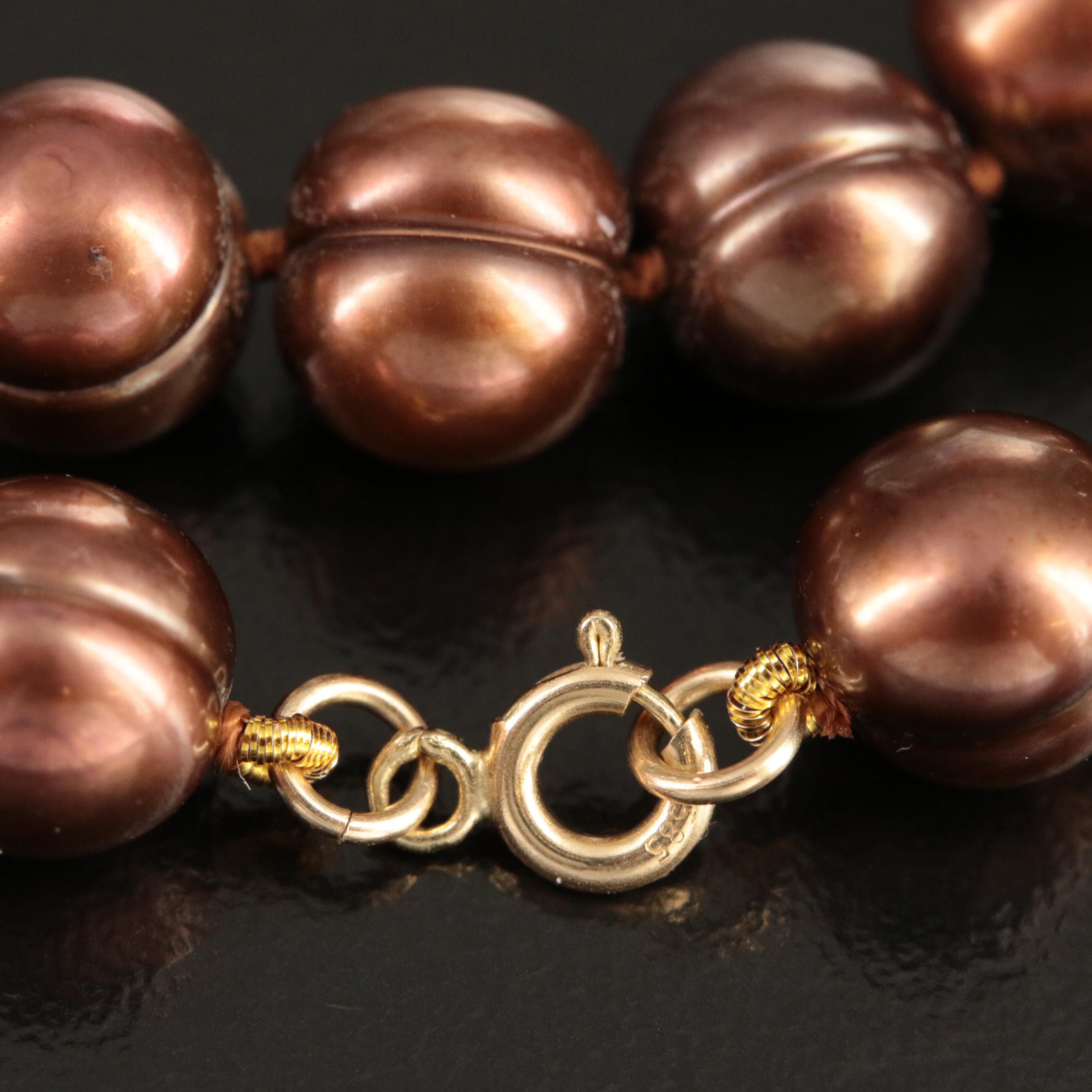 Pearl Necklace with 14K Clasp