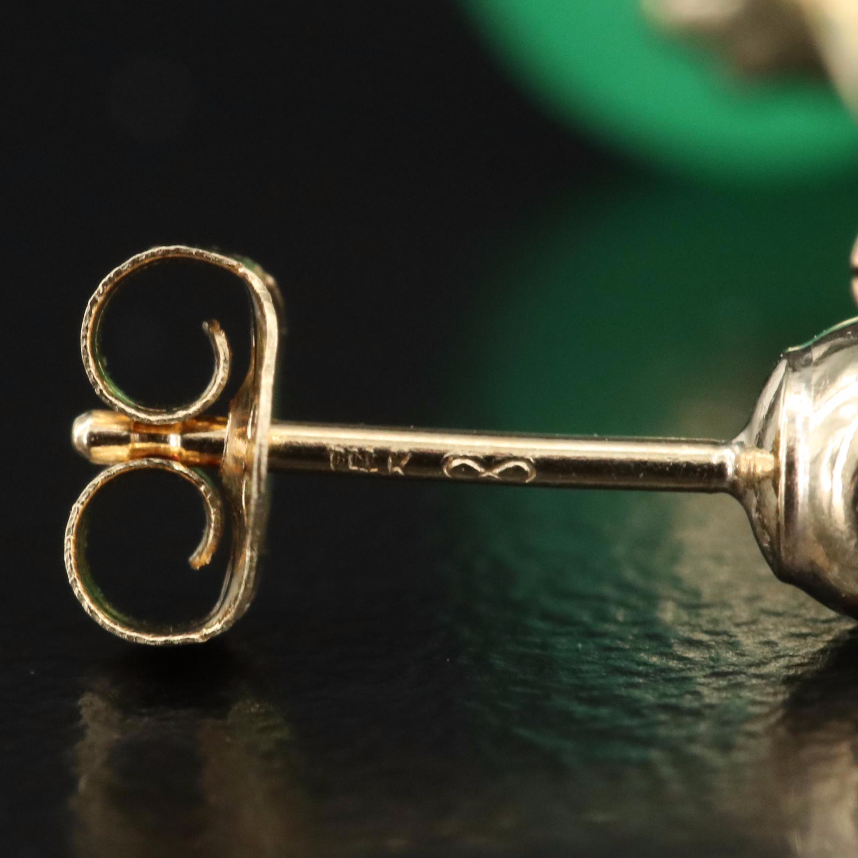 14K Jadeite Earrings