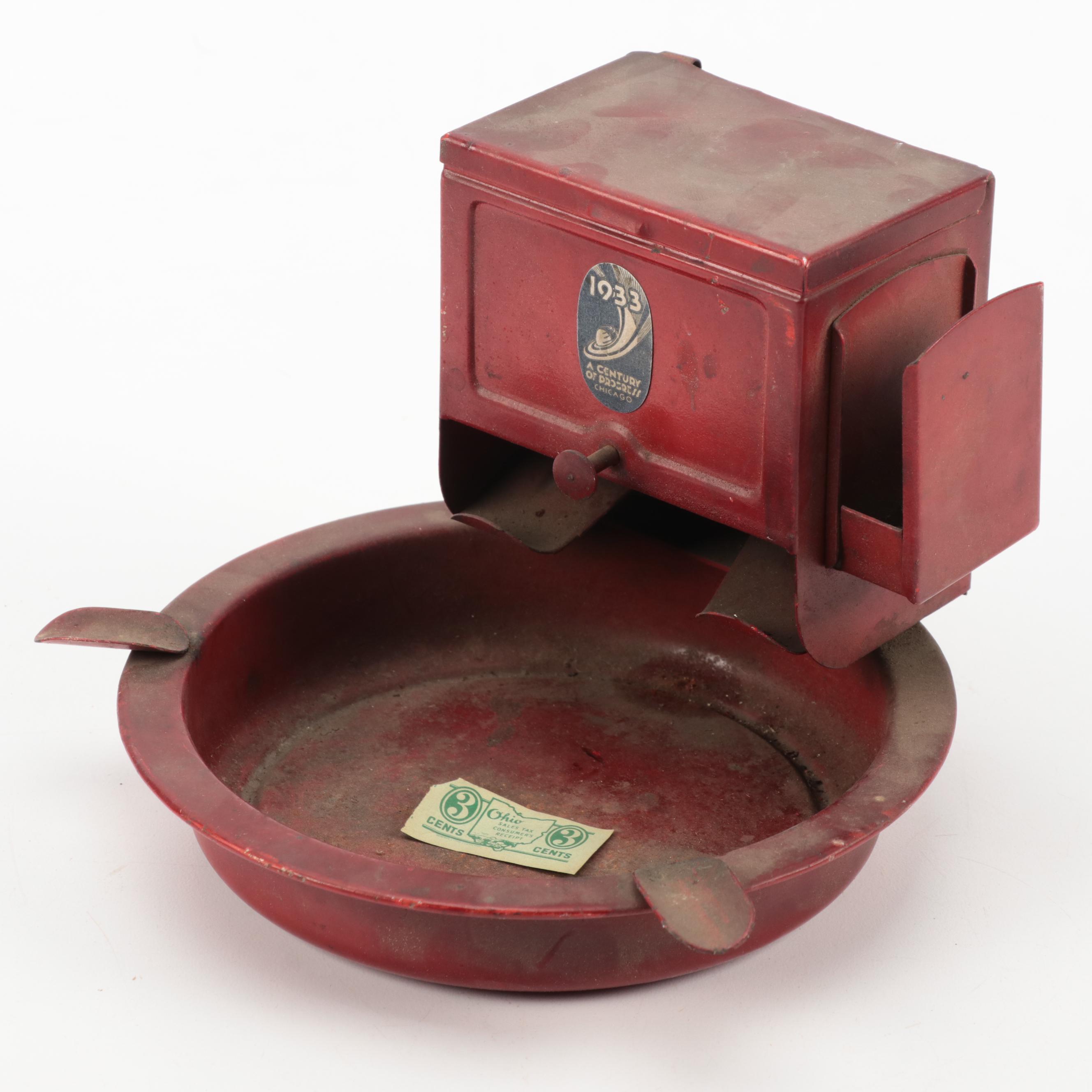 Chicago World's Fair Cigarette Holder and Ashtray with Razor Stropper and More