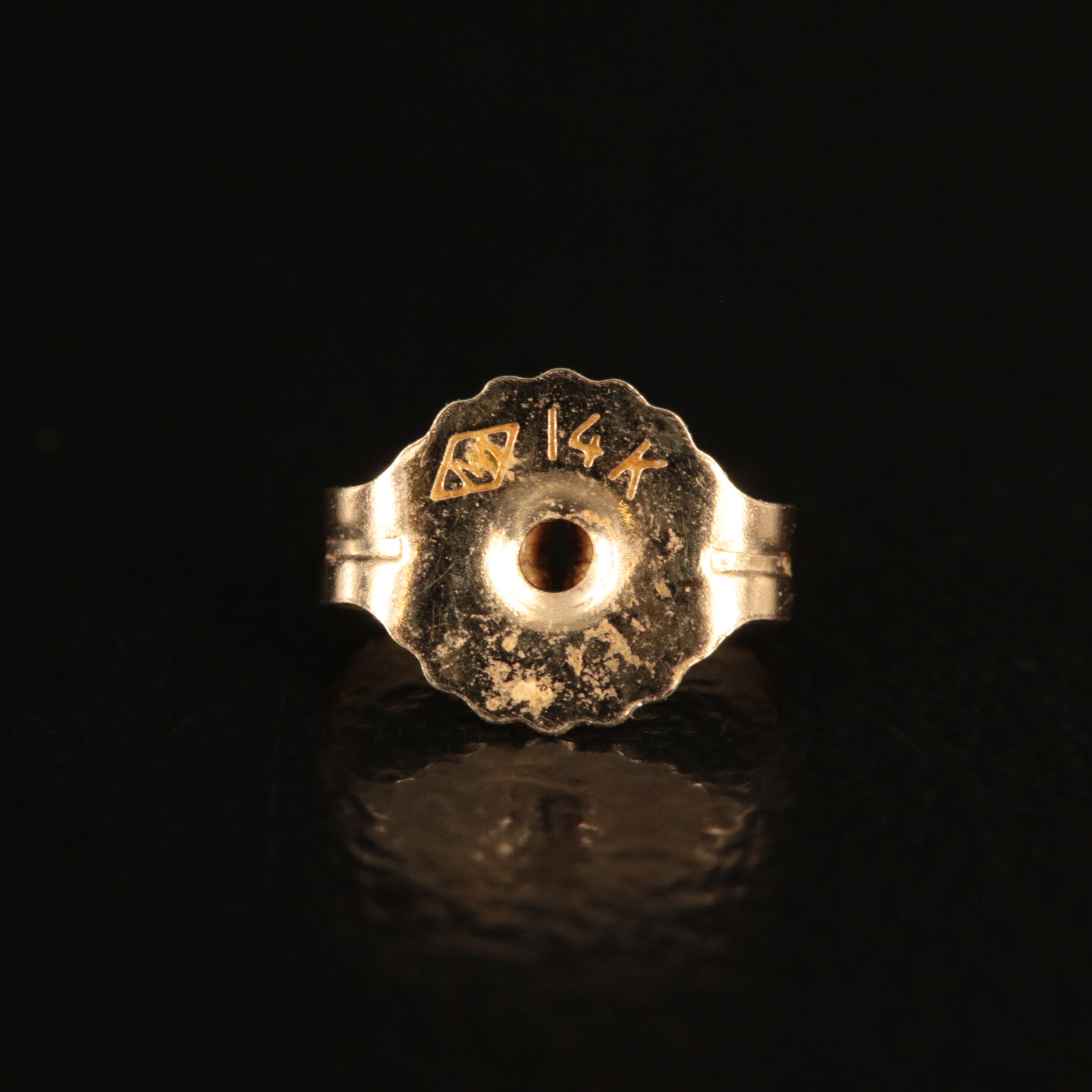 Chinese 14K Jadeite Earrings Including Good Fortune