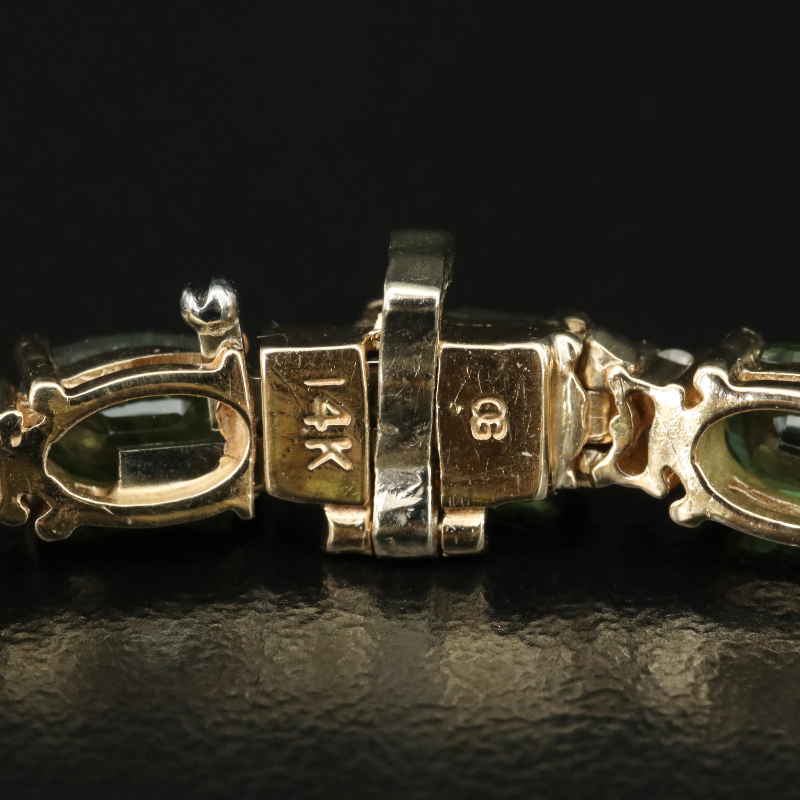 14K 12.60 CTW Sapphire and 0.52 CTW Diamond Bracelet