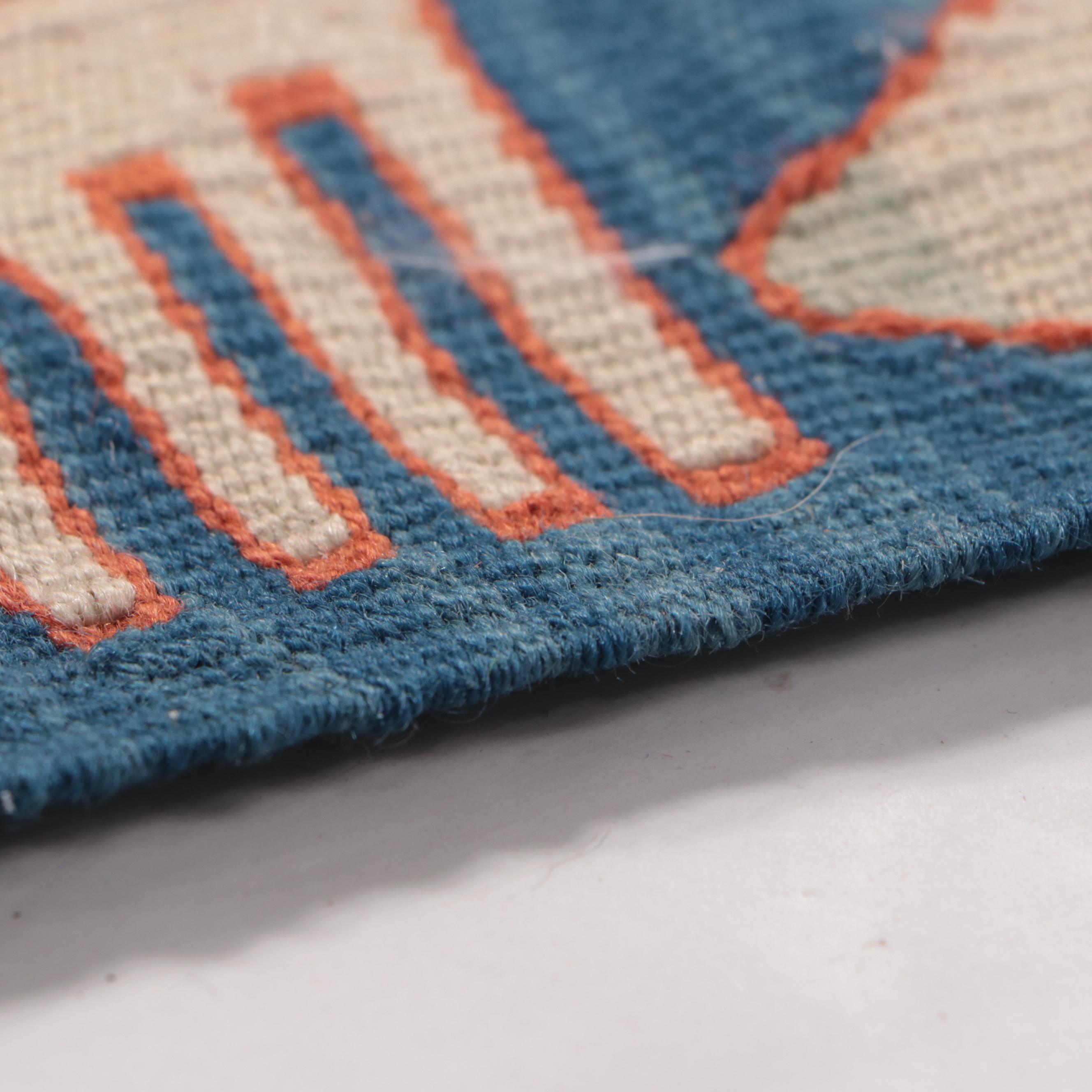 4'1 x 6'3 Handwoven Turkish Bergama Kilim Area Rug