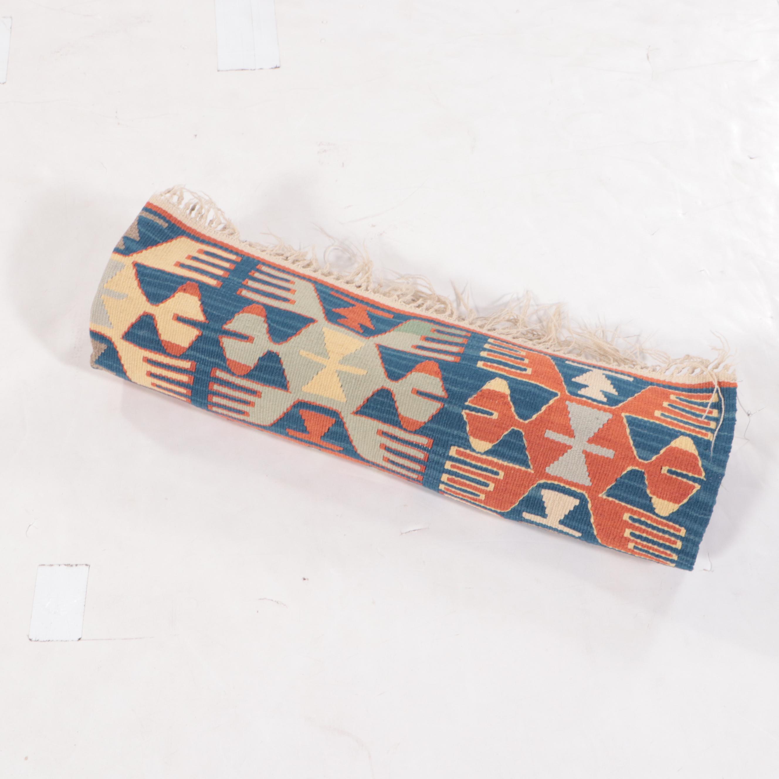 4'1 x 6'3 Handwoven Turkish Bergama Kilim Area Rug