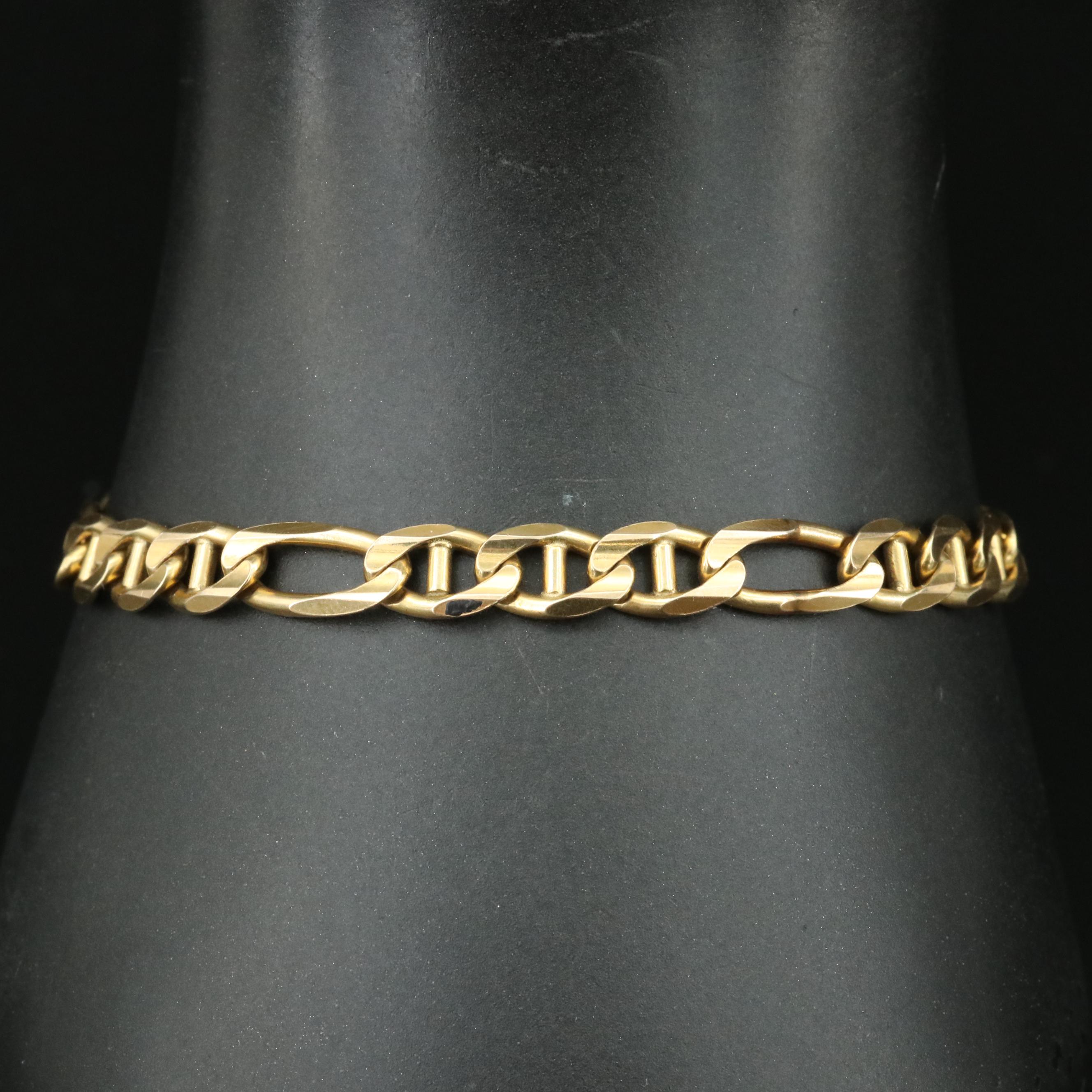 Italian 14K Figaro Bracelet
