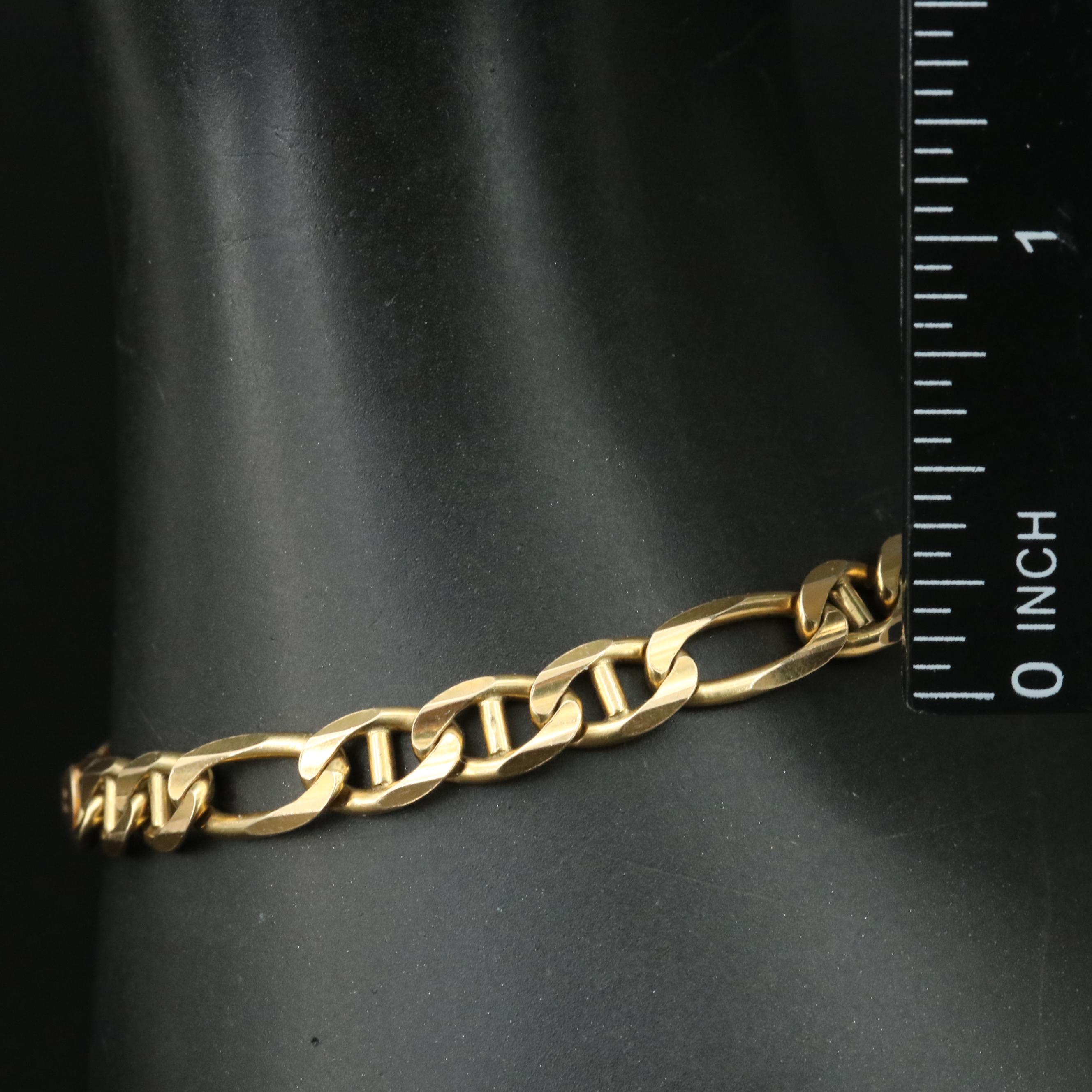 Italian 14K Figaro Bracelet