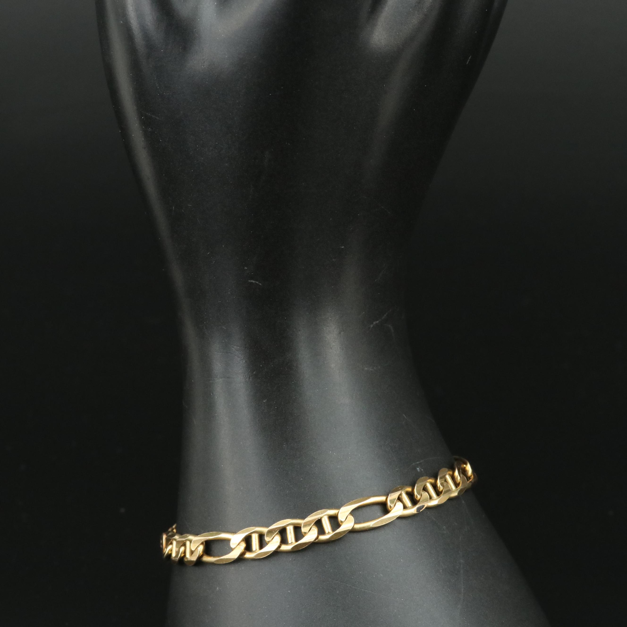 Italian 14K Figaro Bracelet
