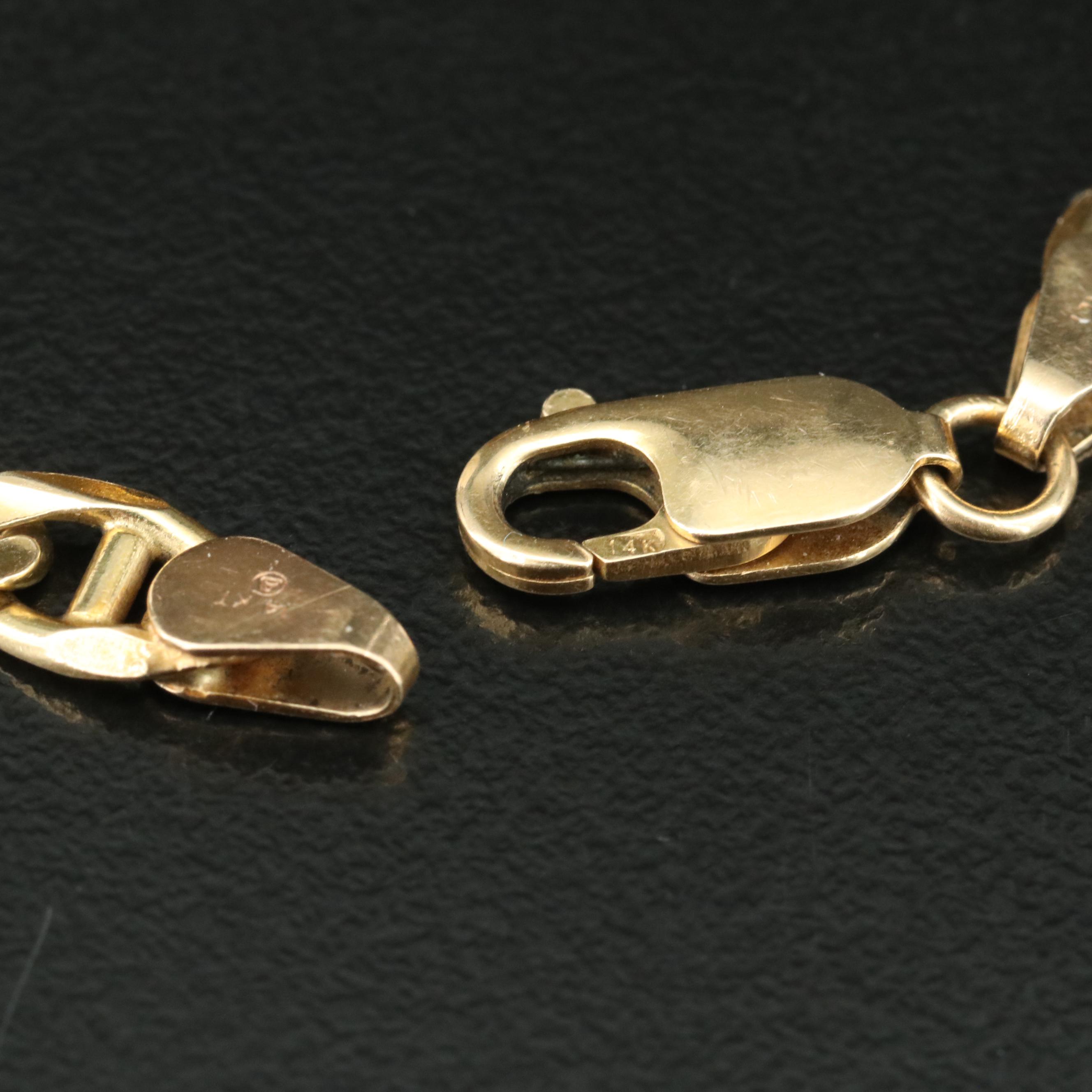 Italian 14K Figaro Bracelet