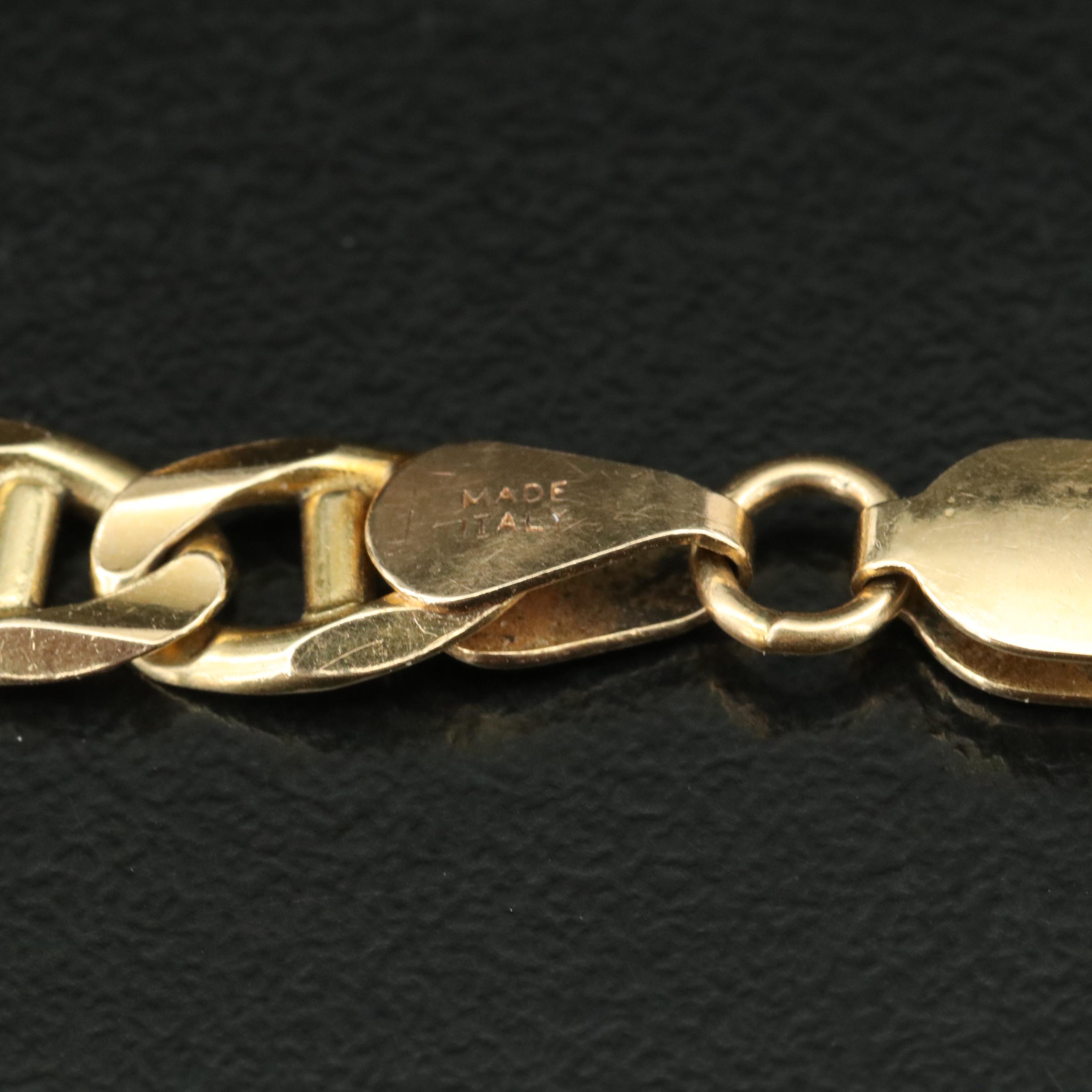 Italian 14K Figaro Bracelet