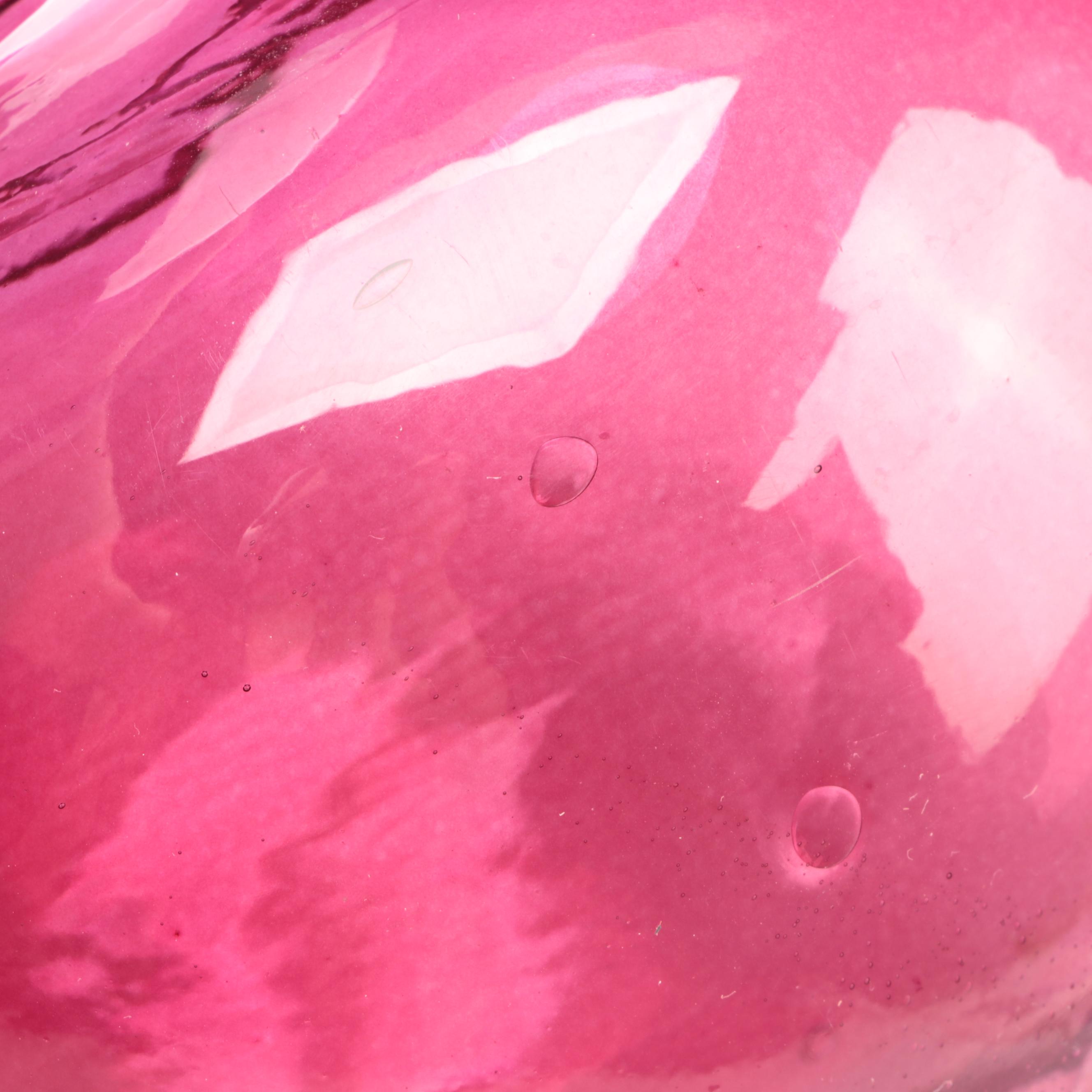 Blenko Handmade Glass Vase with Cranberry Multi-Tiered Vase