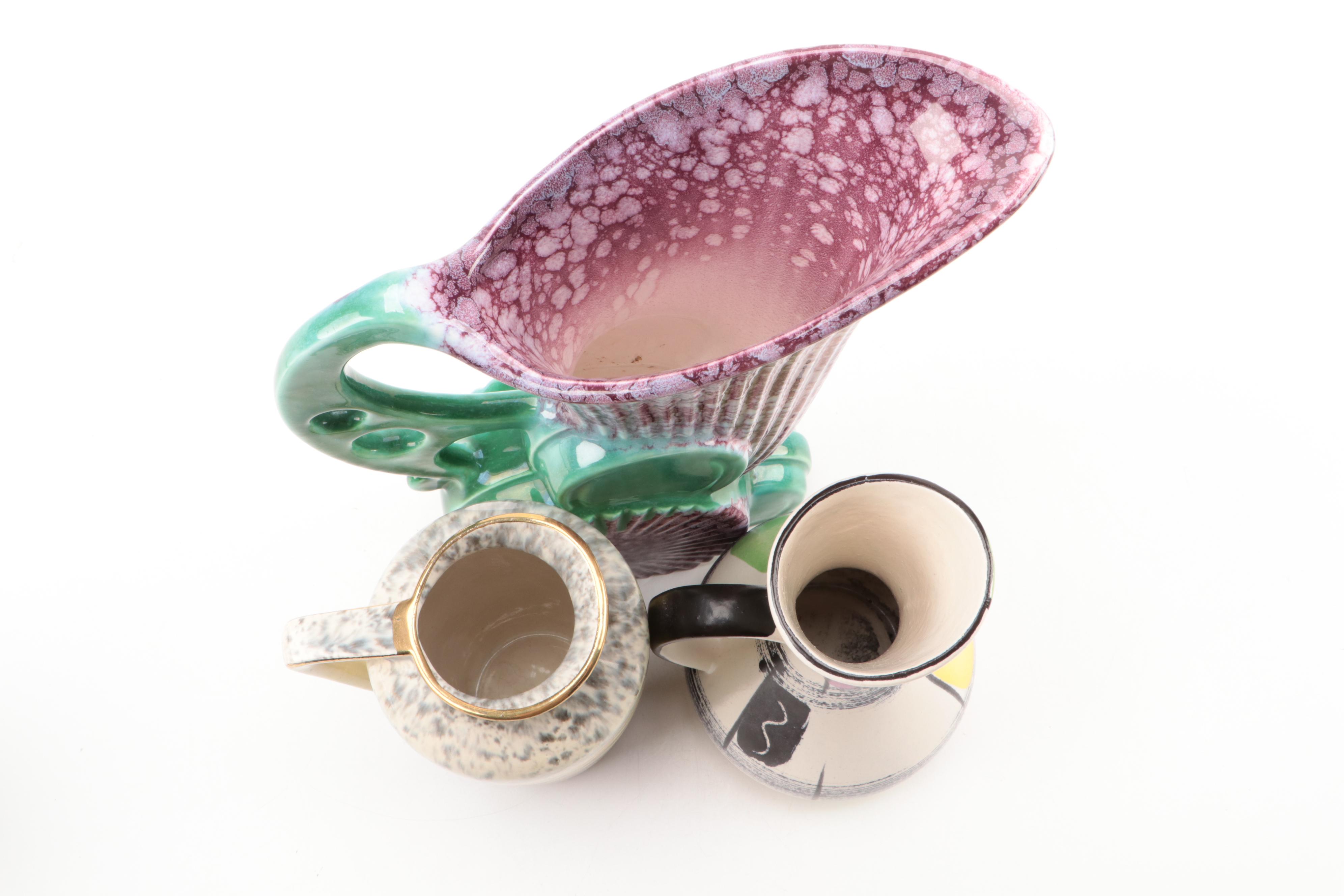 West German Multicolored Ceramic Table Accessories