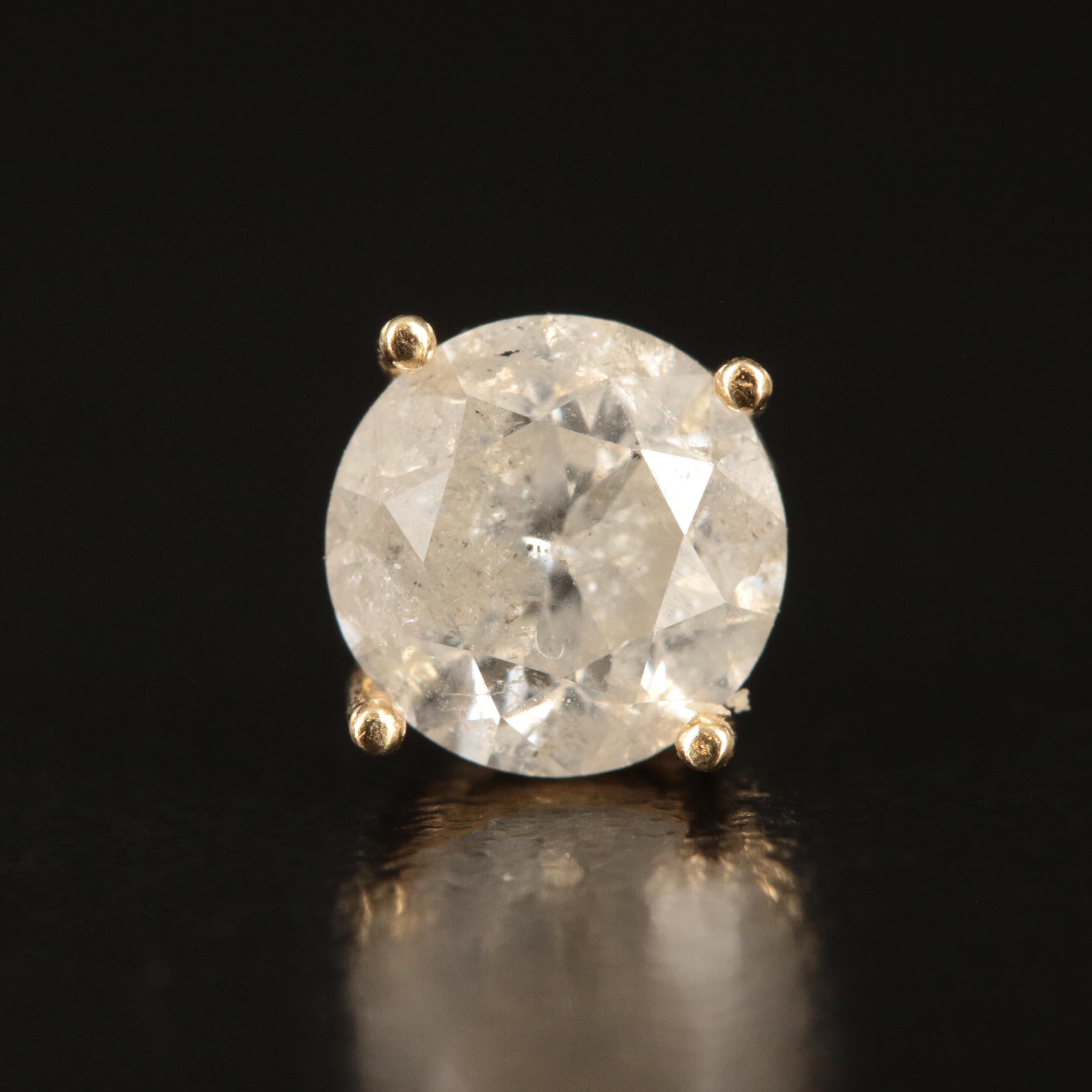 18K 1.90 CTW Diamond Stud Earrings