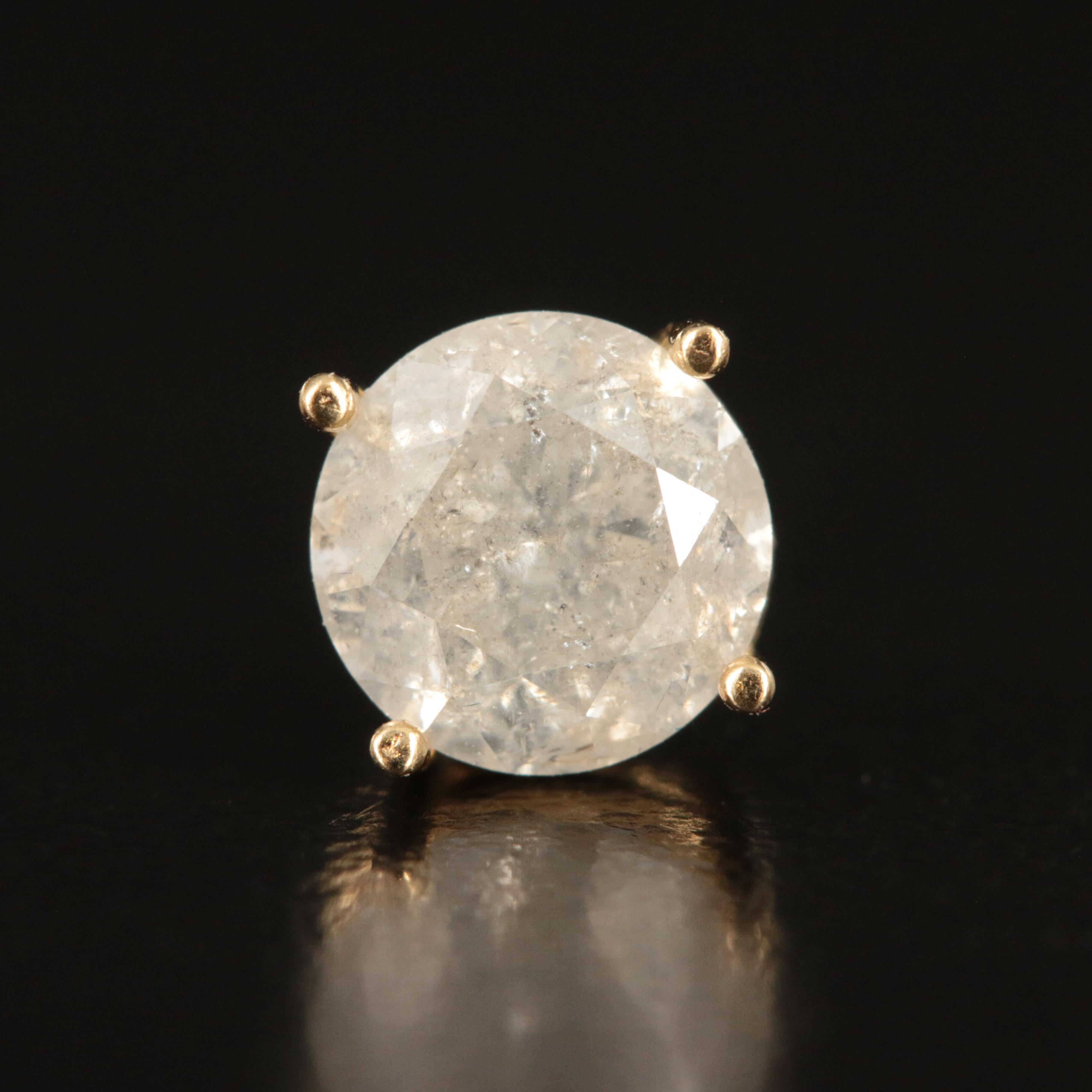 18K 1.90 CTW Diamond Stud Earrings