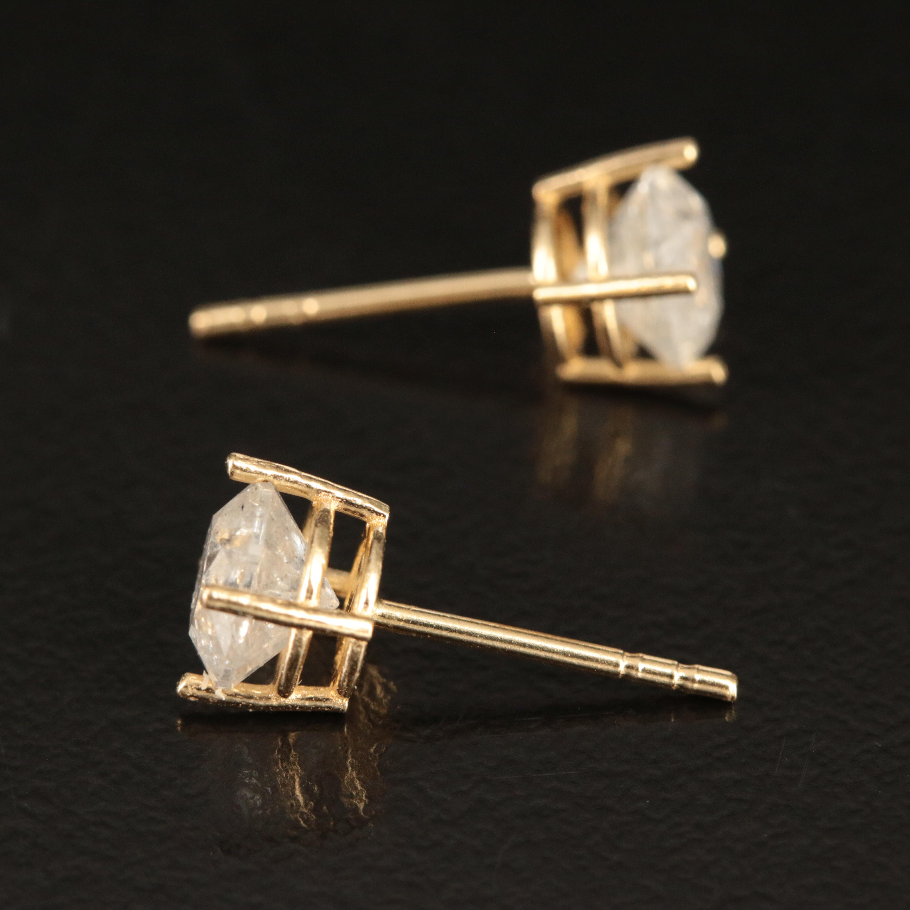 18K 1.90 CTW Diamond Stud Earrings