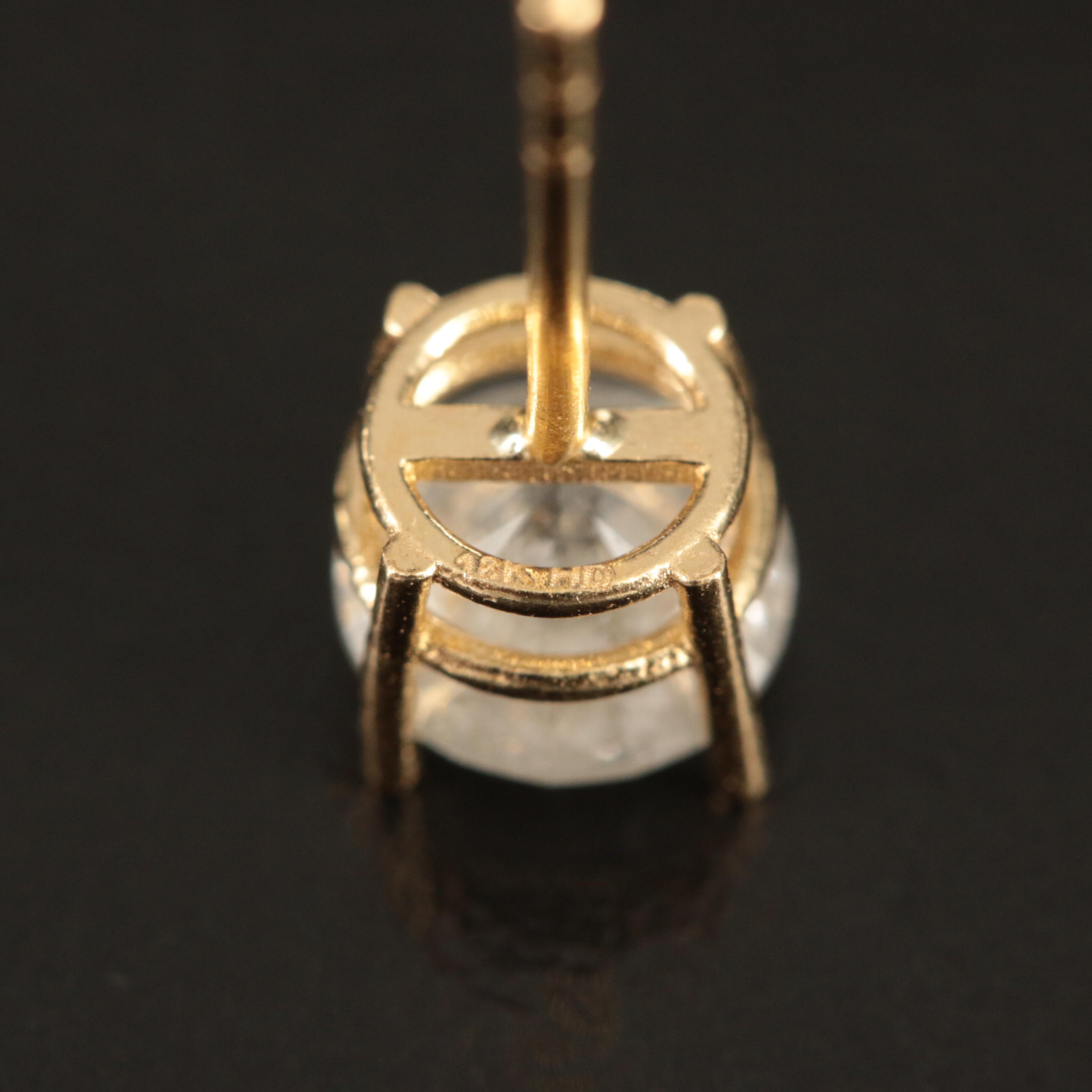 18K 1.90 CTW Diamond Stud Earrings