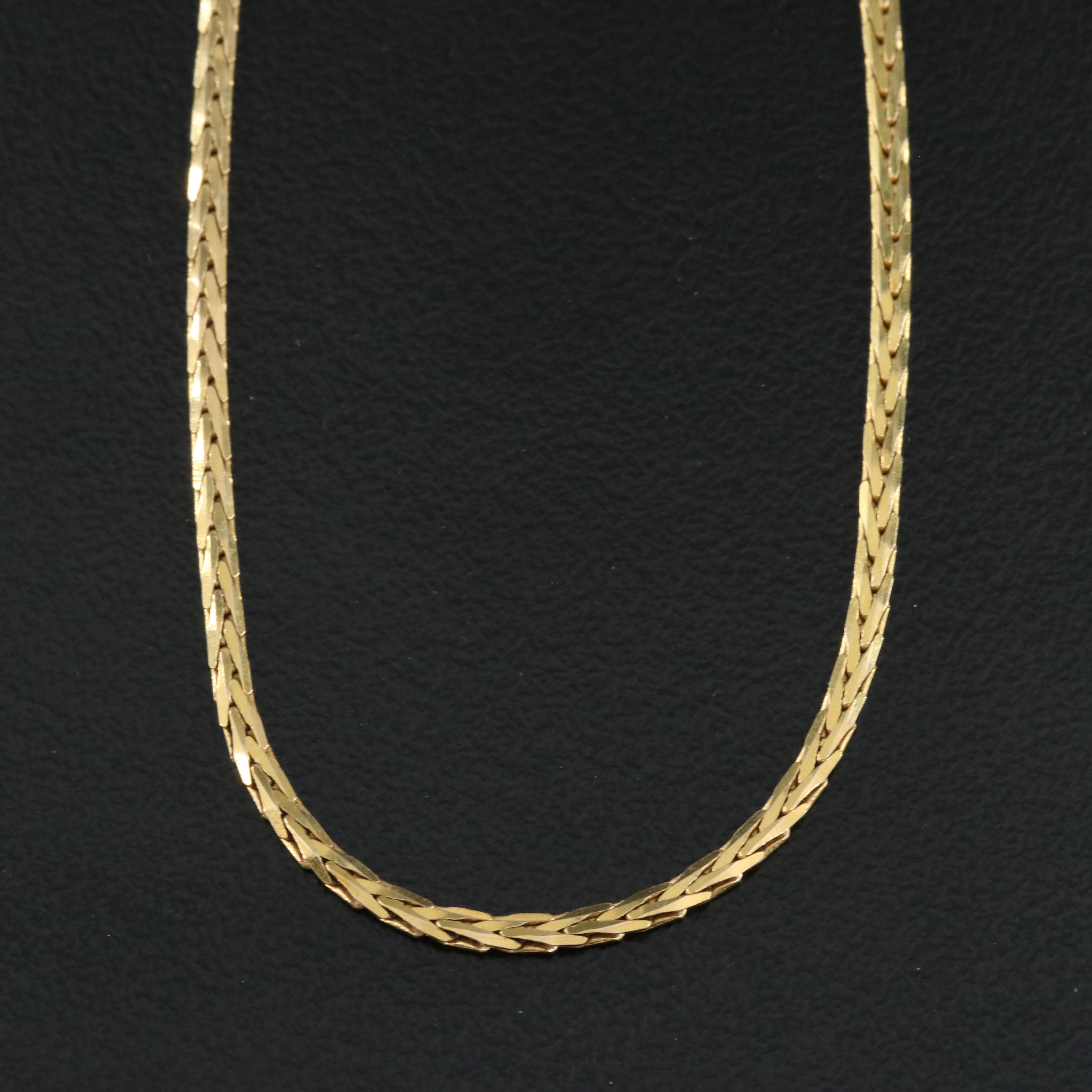 Italian 14K Wheat Style Chain