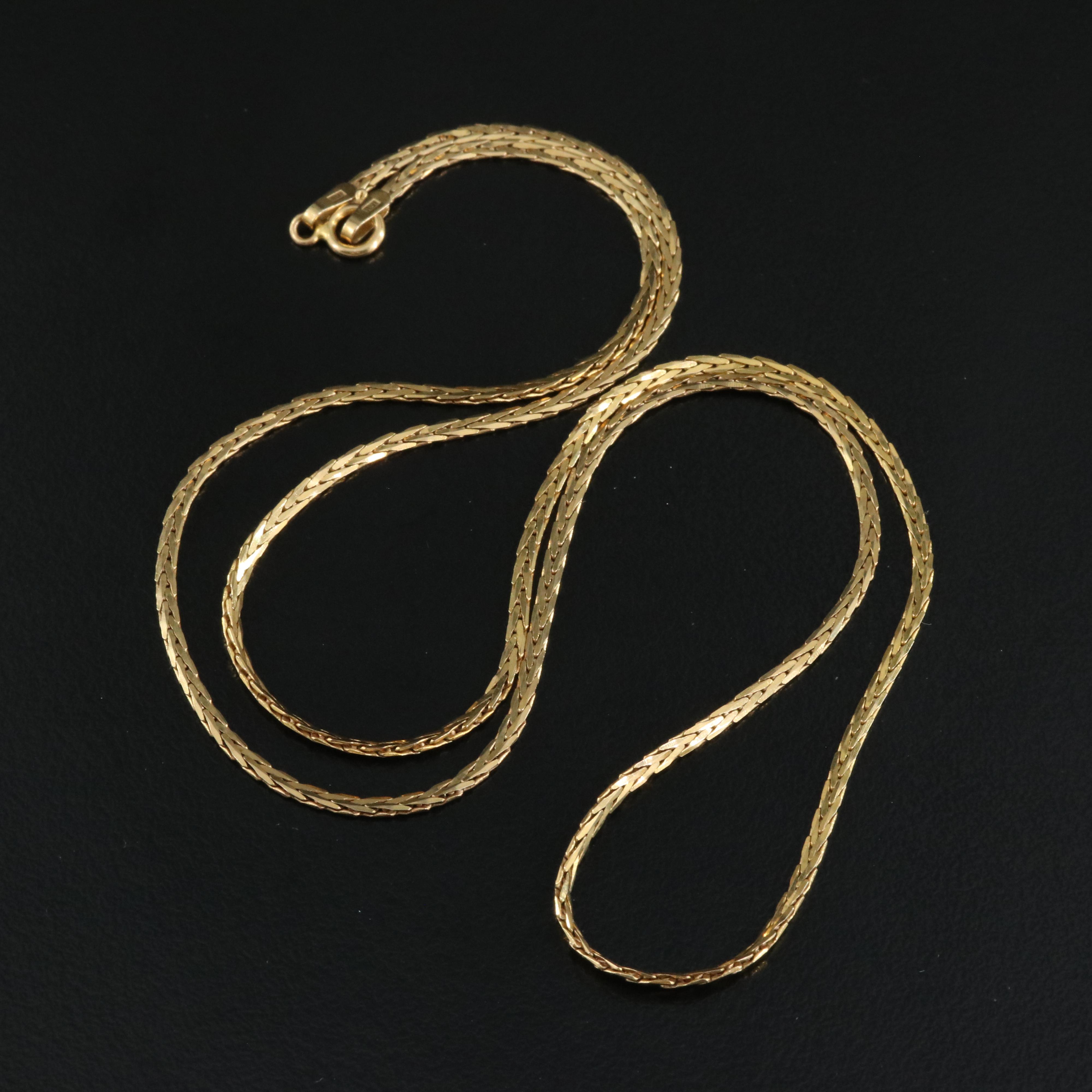 Italian 14K Wheat Style Chain