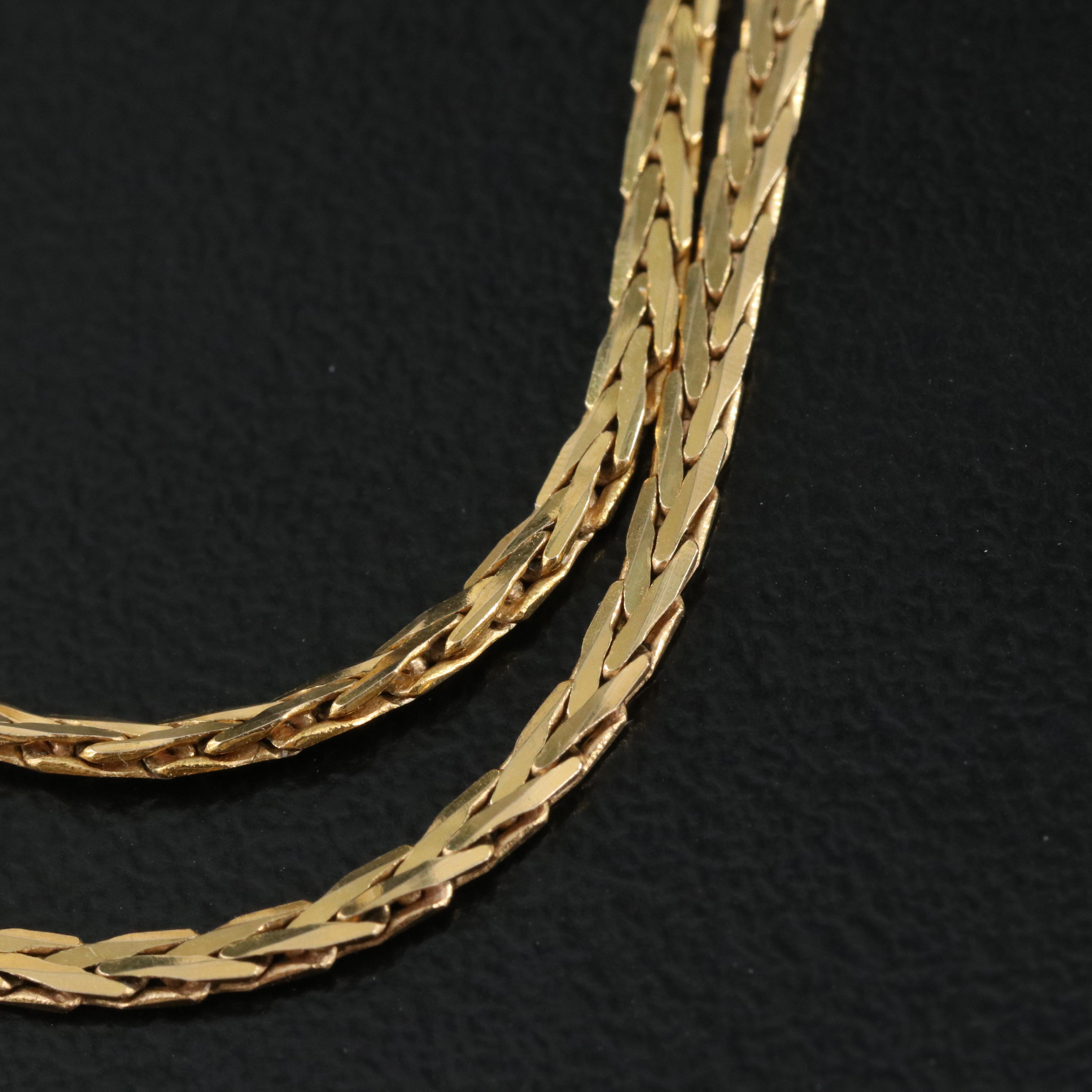 Italian 14K Wheat Style Chain