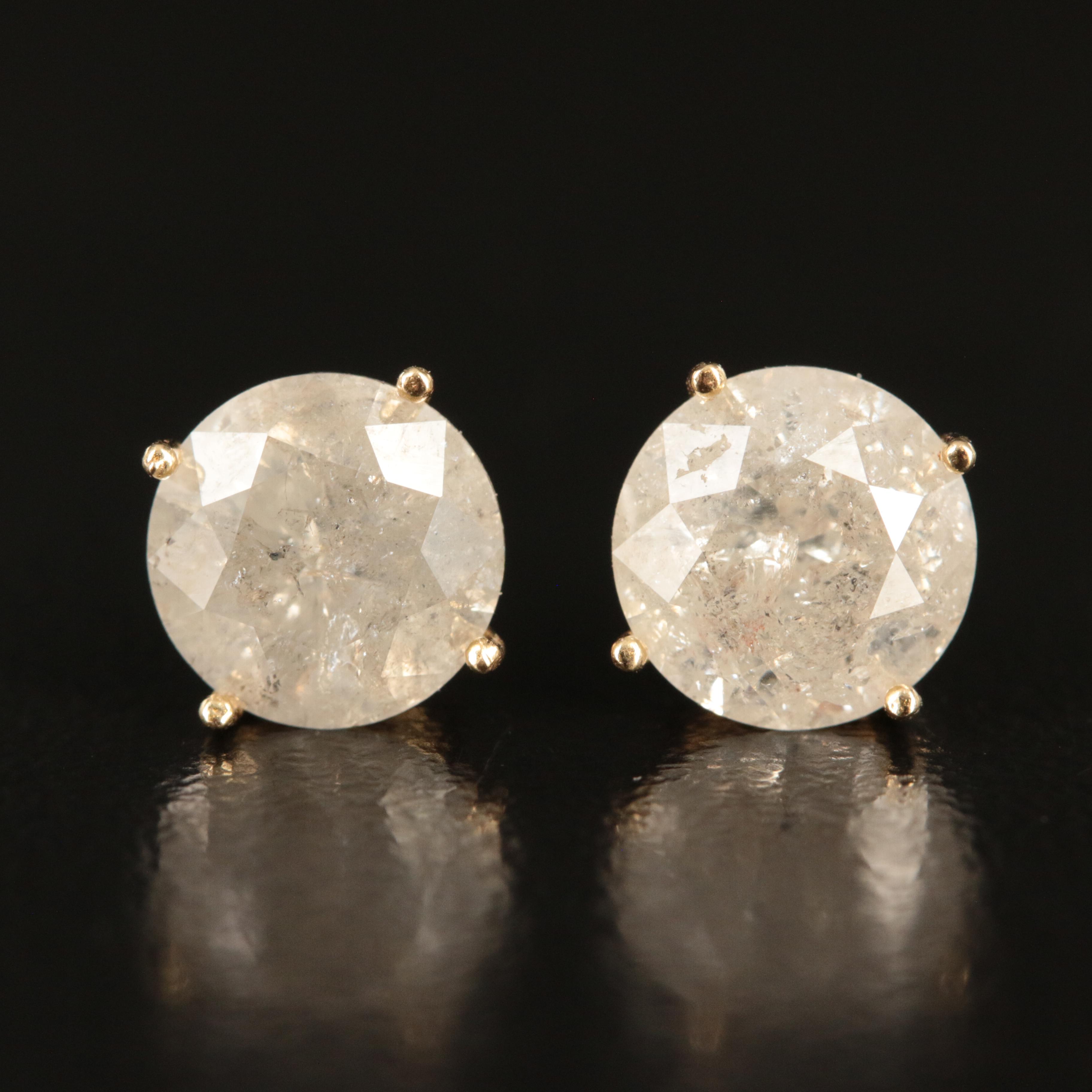 18K 2.85 CTW Diamond Stud Earrings