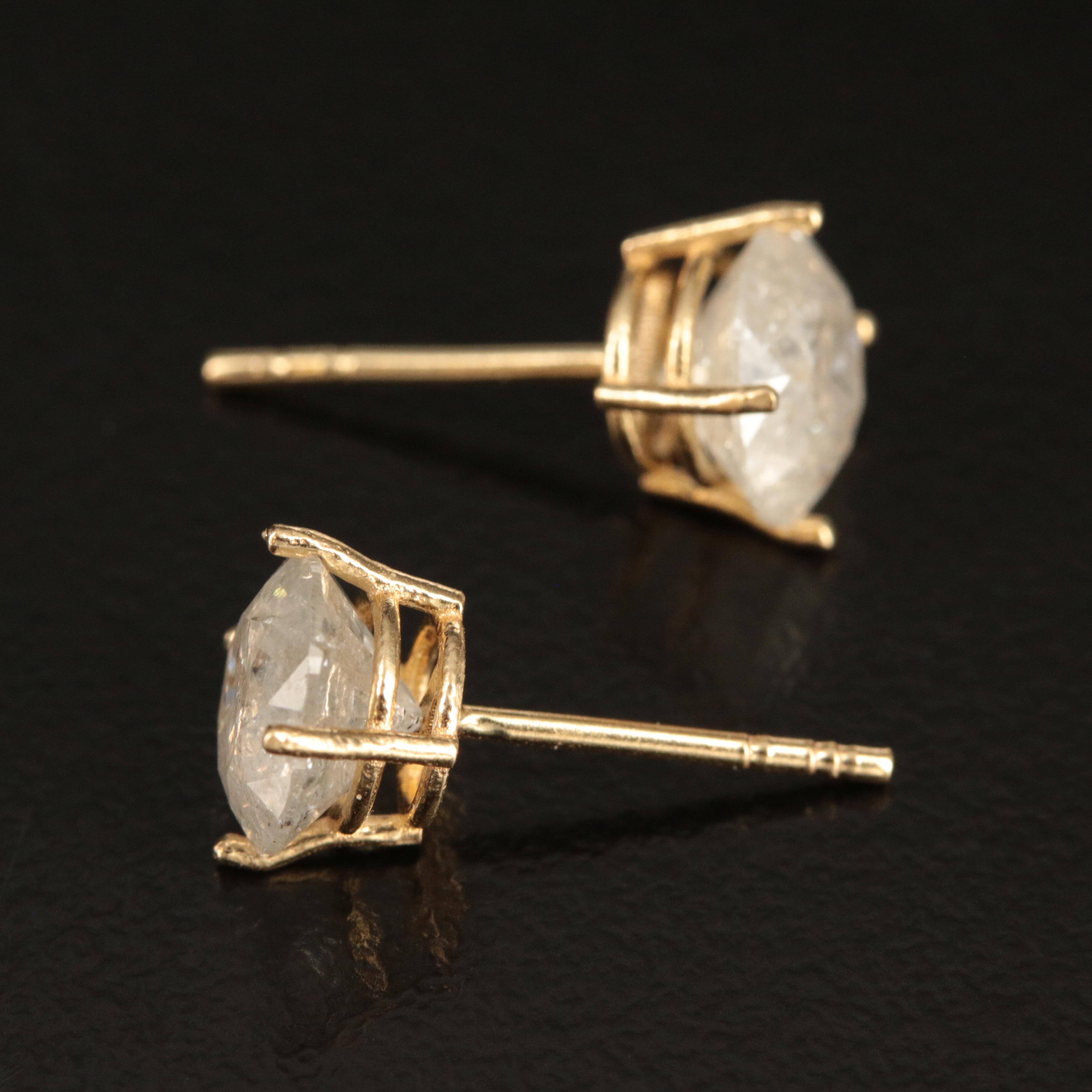 18K 2.85 CTW Diamond Stud Earrings