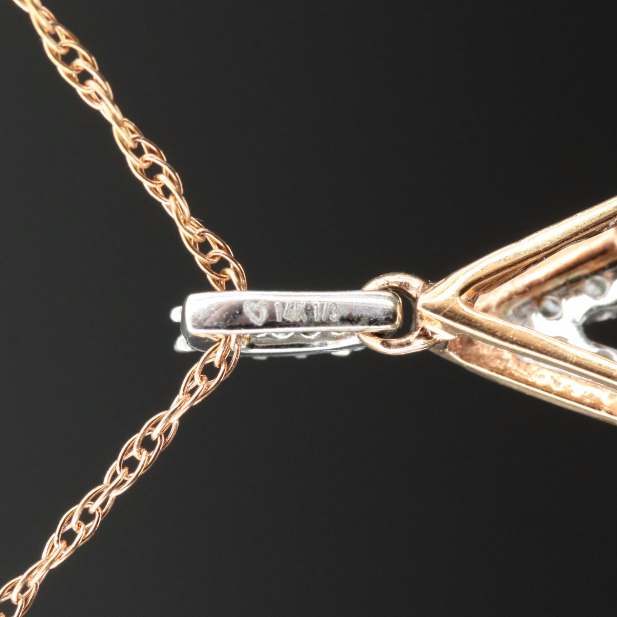 14K Rose Gold 0.31 CTW Diamond Tremble Pendant Necklace