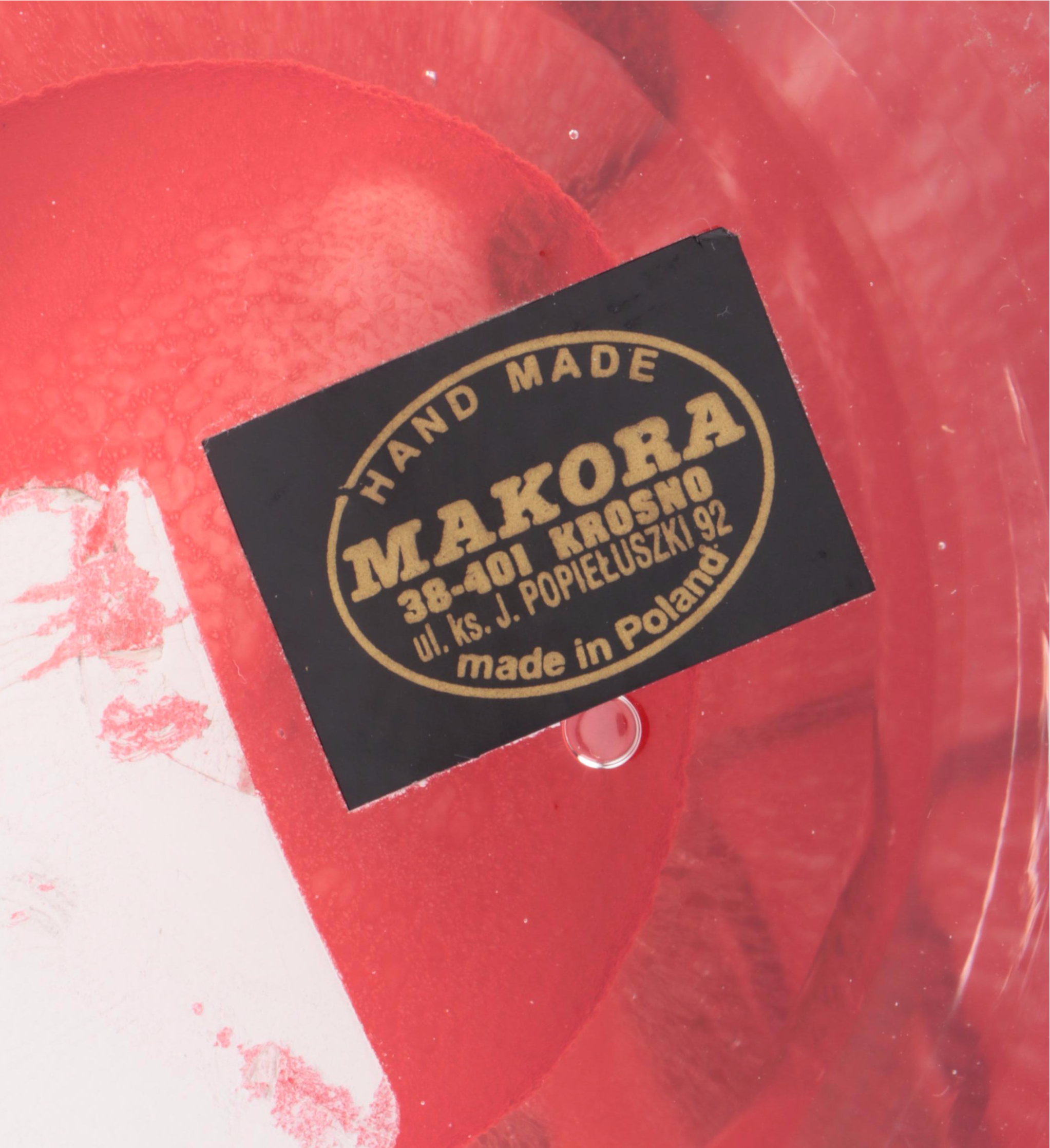 Makora Polish Multicolor Cased Art Glass Vase