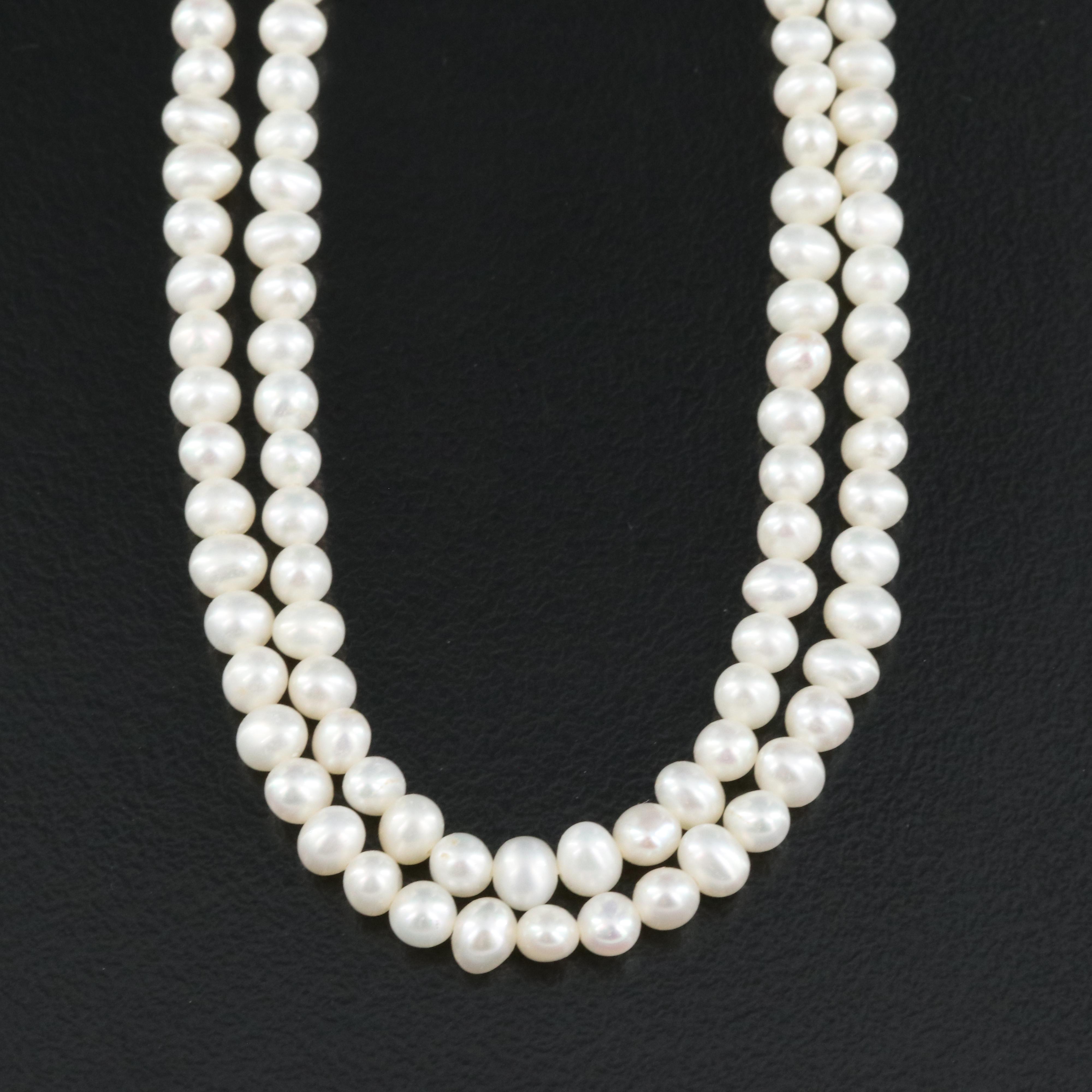 Pearl Necklace with 14K Clasp