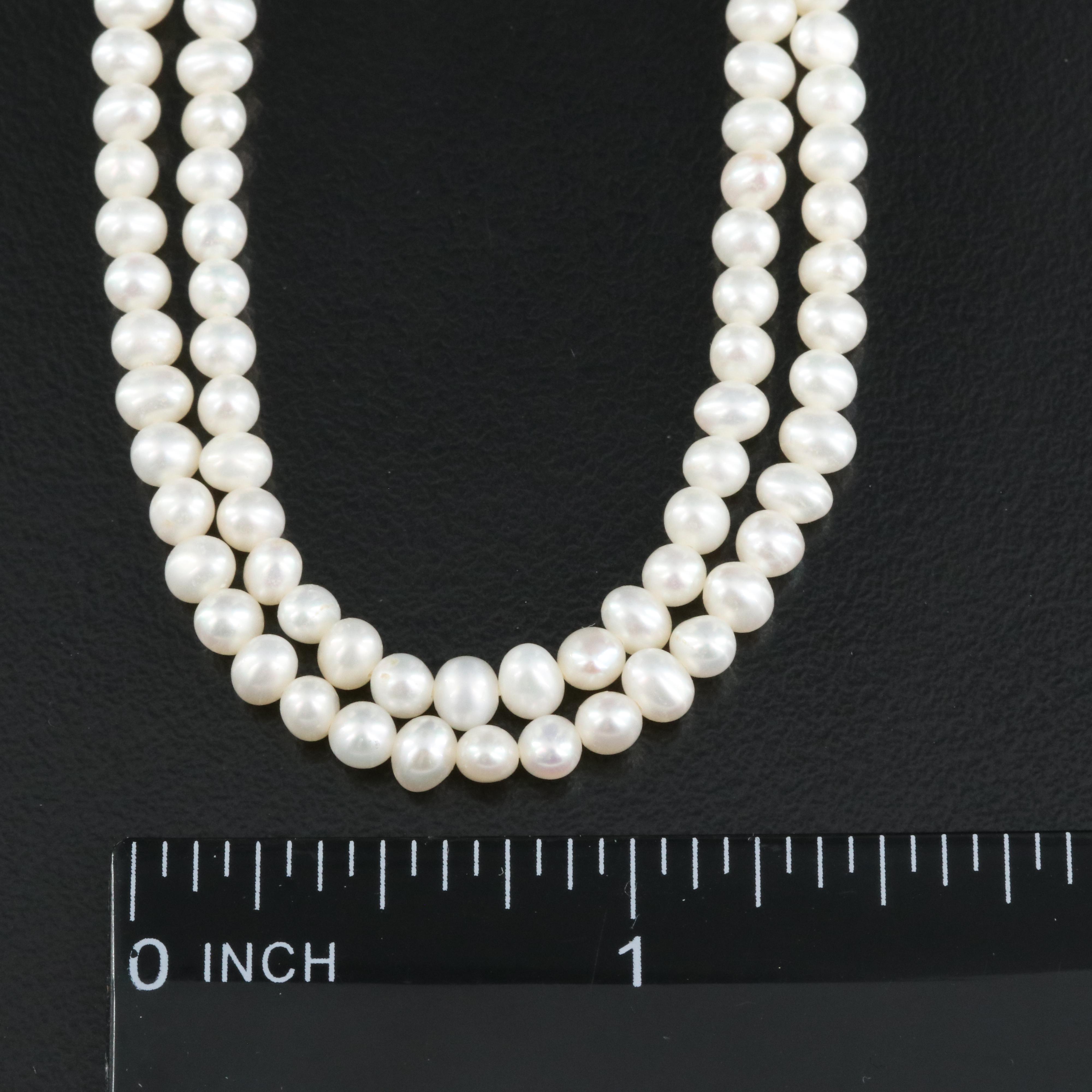 Pearl Necklace with 14K Clasp