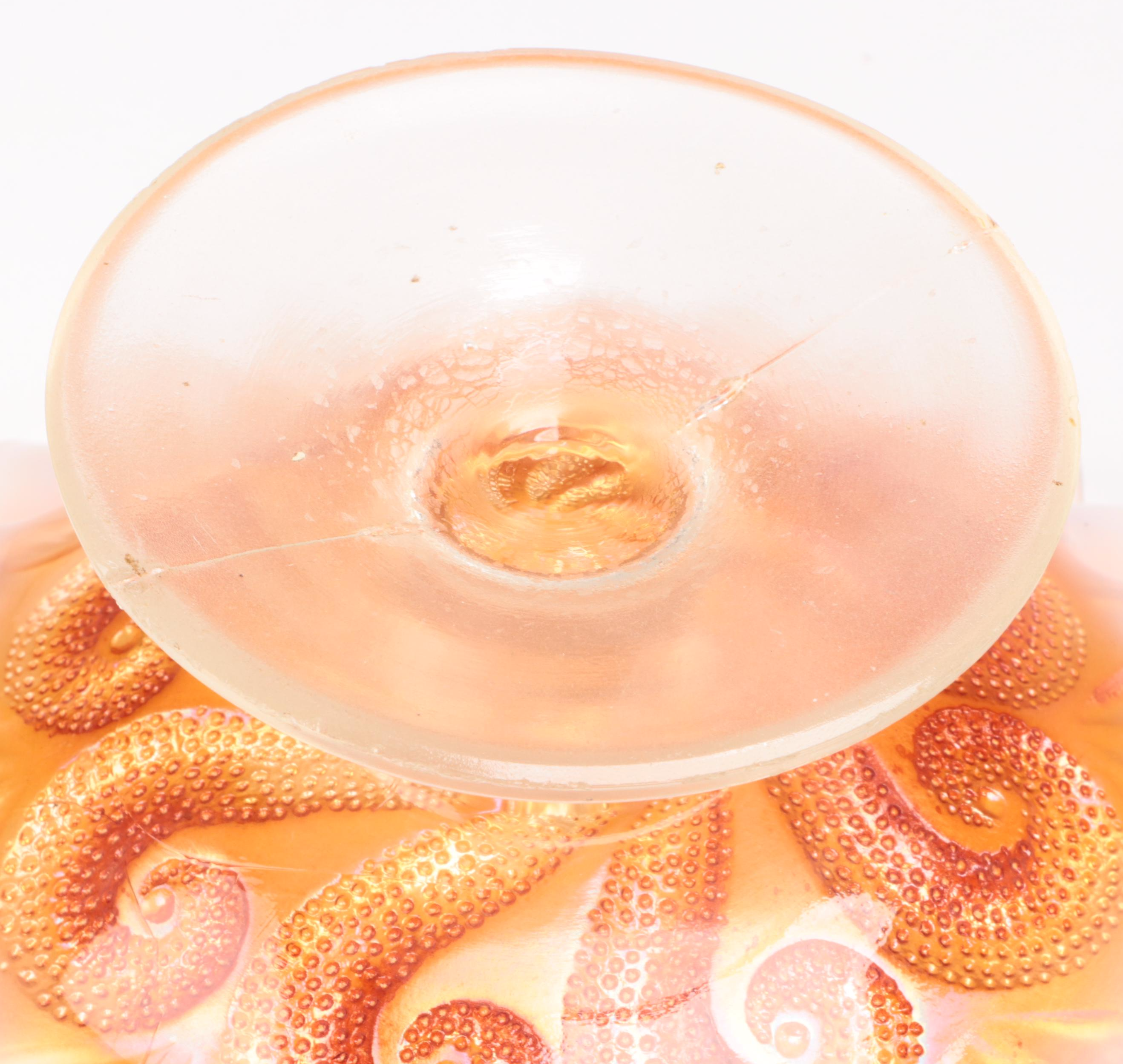 Imperial Glass Vase with Other Carnival Glass Tableware, Mid to Late 20th C.