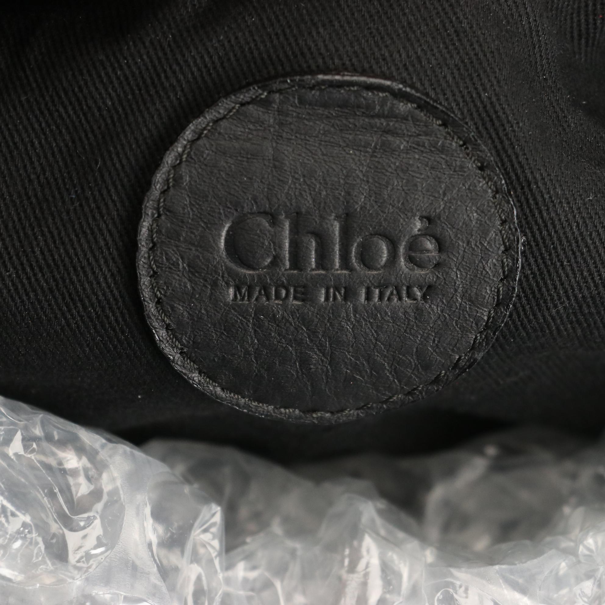 Chloé Glitter Baguette in Metal Mesh and Leather