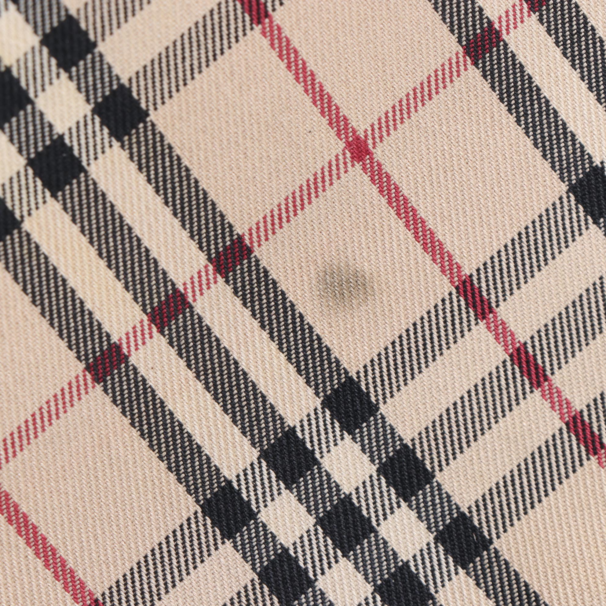 Burberry Tote in House Check Canvas and Crossgrain Leather Trim