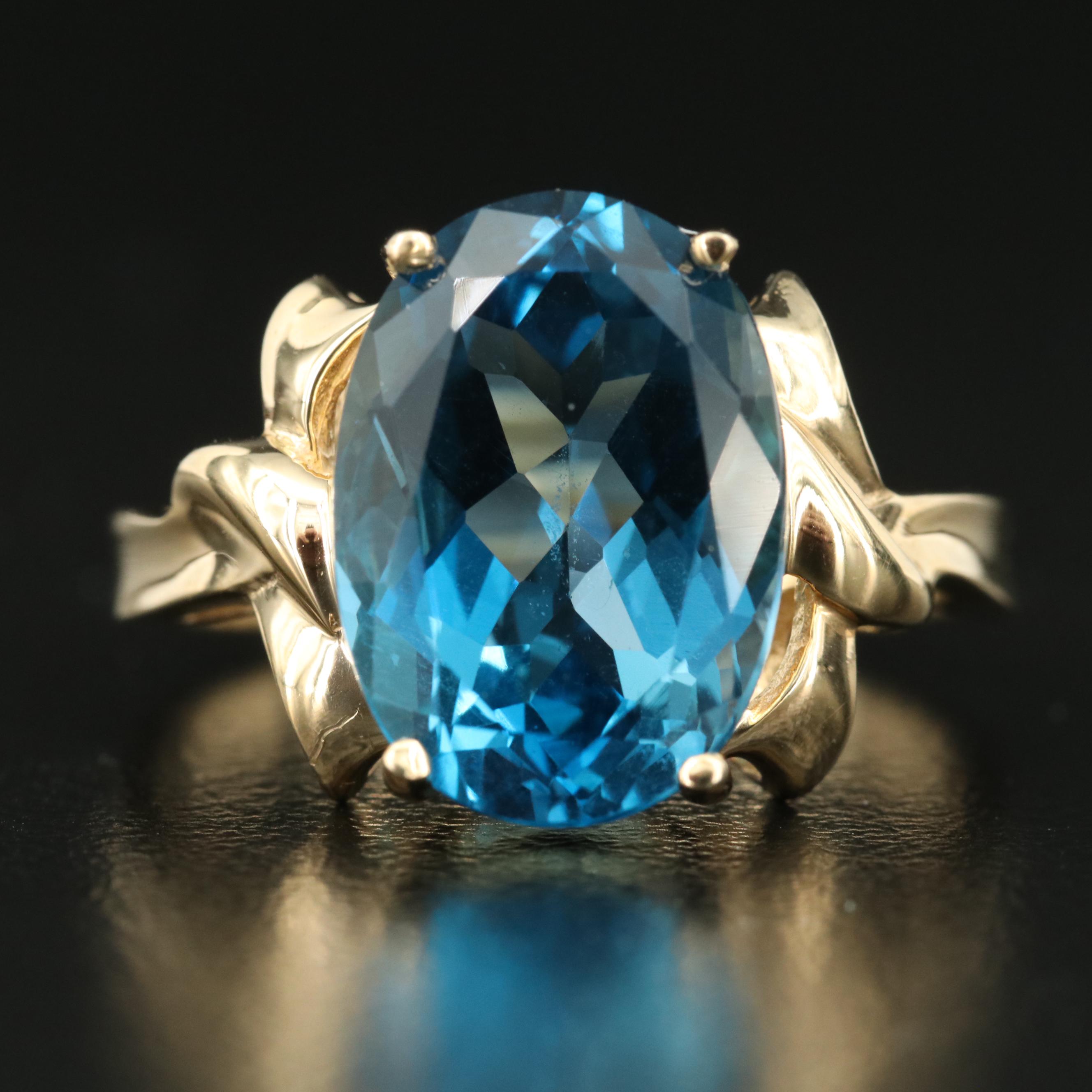 14K 8.80 CT Topaz Ring