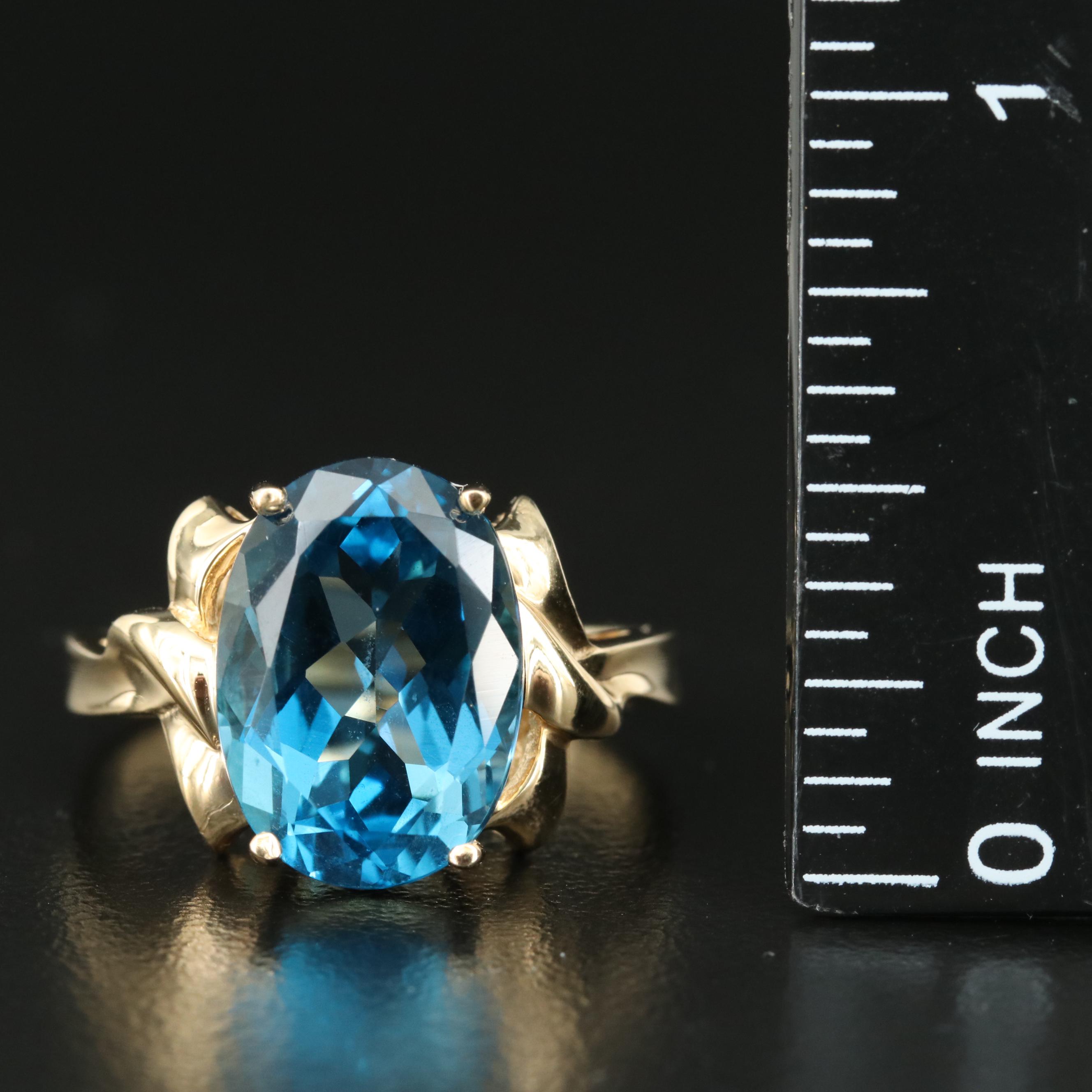 14K 8.80 CT Topaz Ring