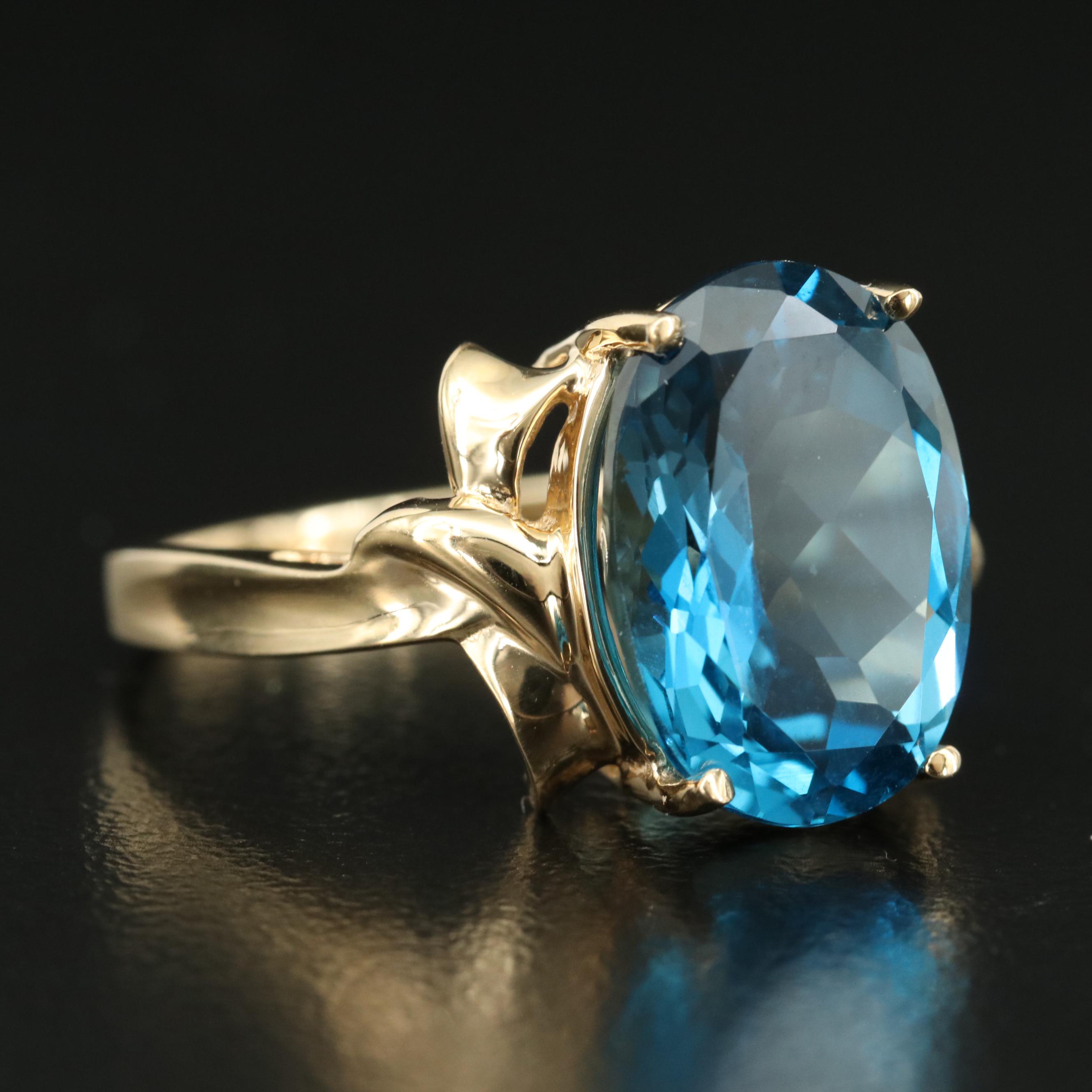 14K 8.80 CT Topaz Ring
