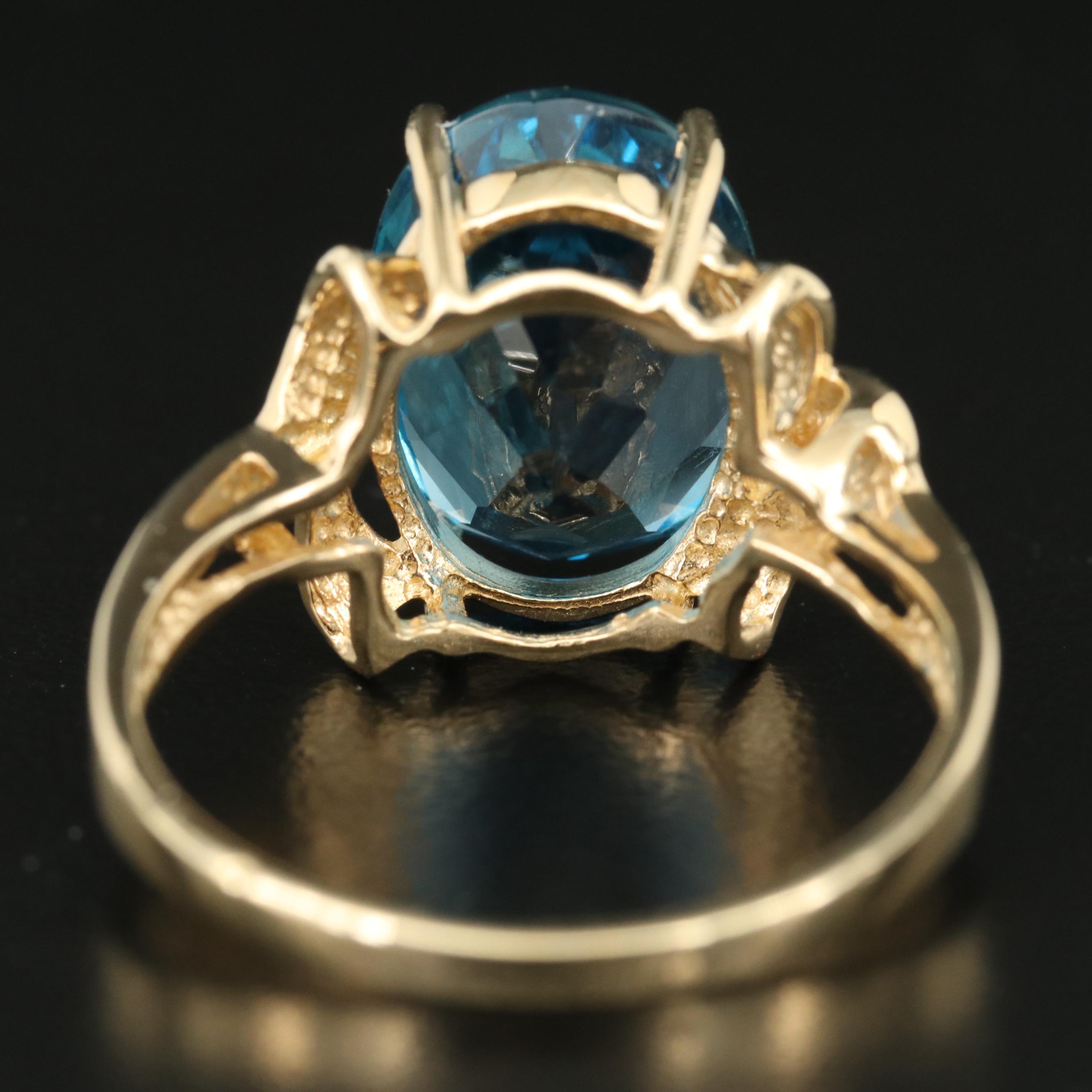 14K 8.80 CT Topaz Ring