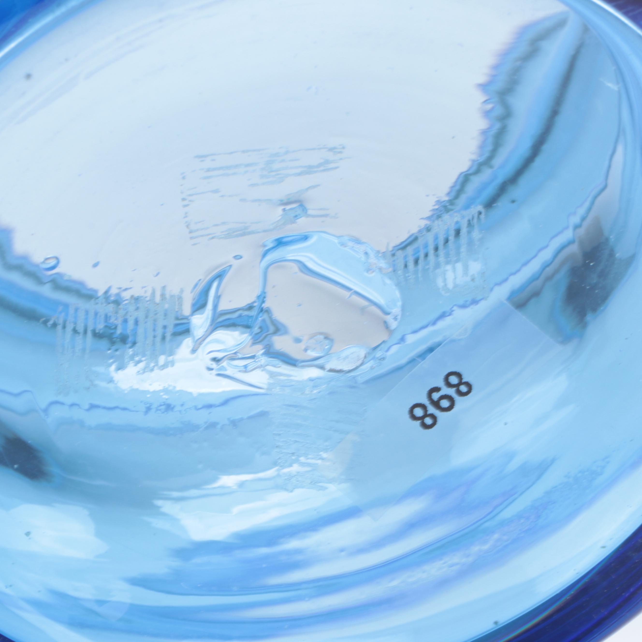 Blenko Blown Glass Pedestal Bowl, Late 20th Century