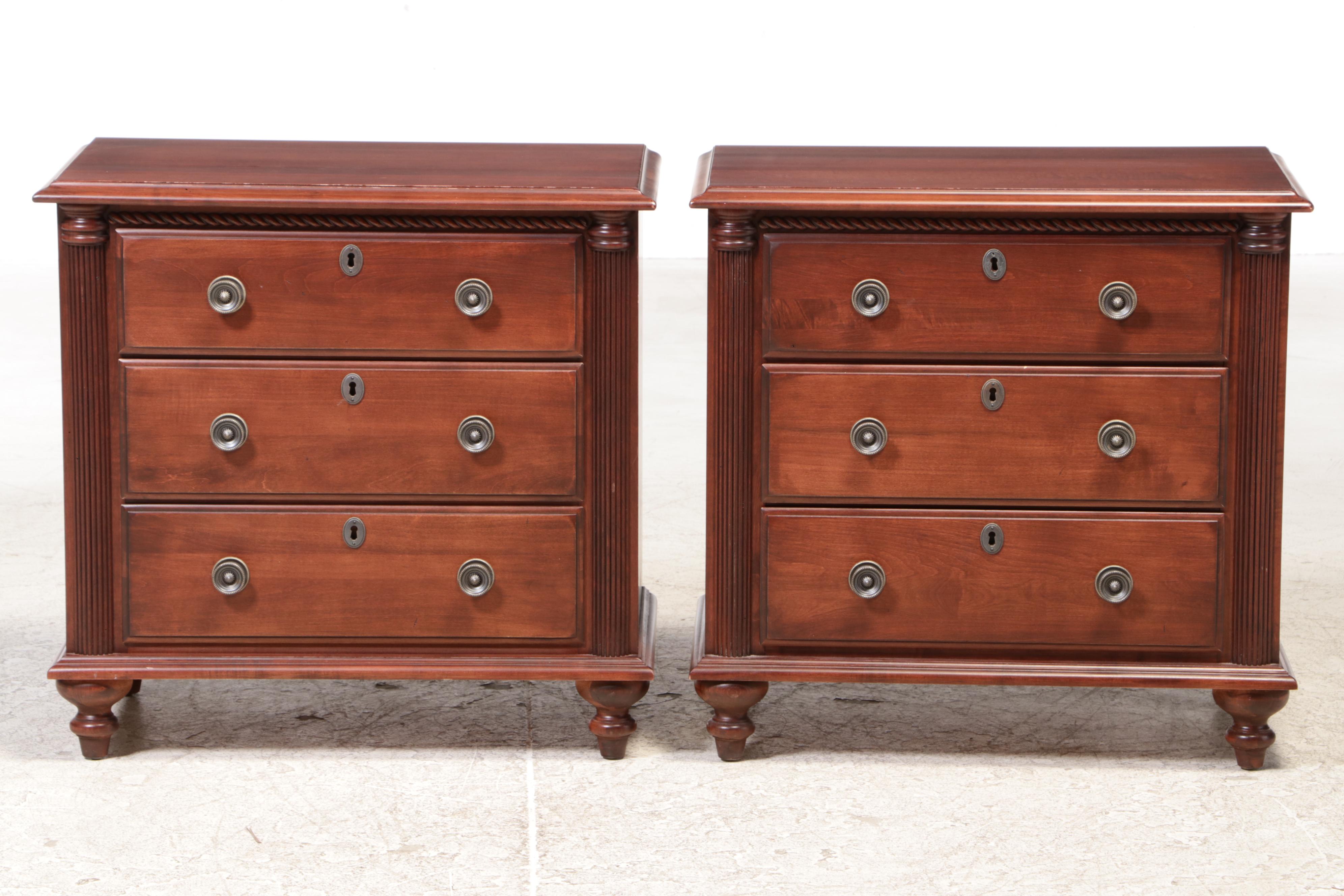 Pair of Durham Furniture Cherrywood Bedside Chests