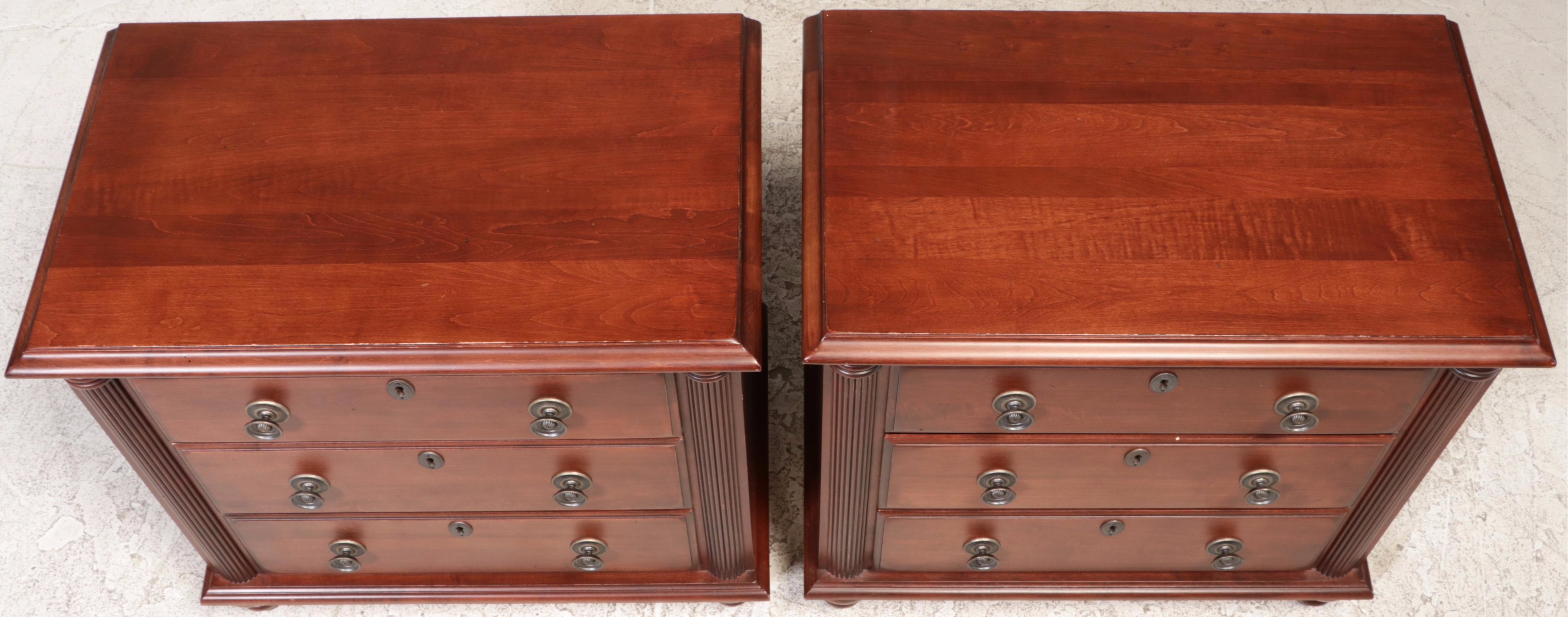 Pair of Durham Furniture Cherrywood Bedside Chests