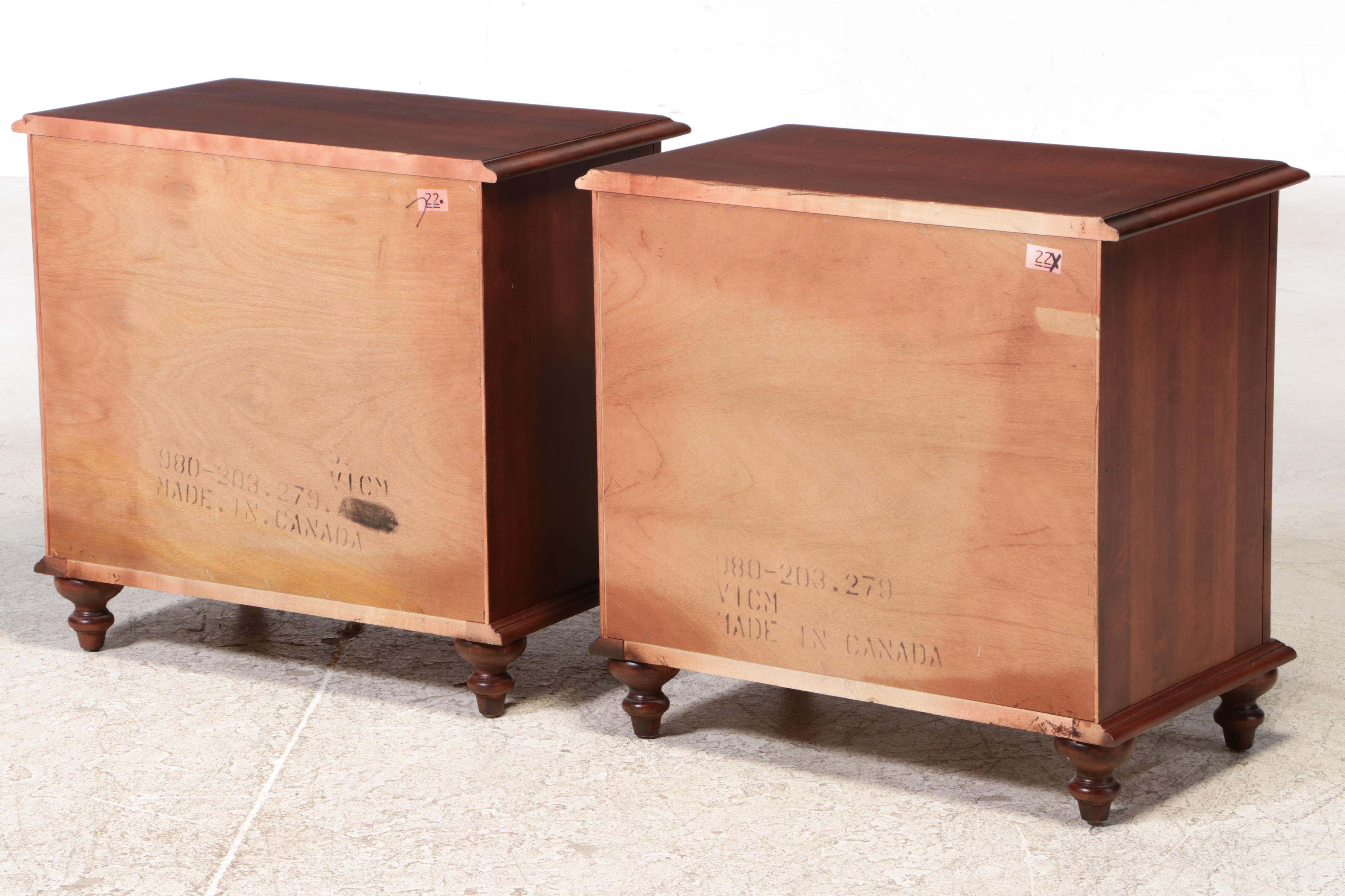 Pair of Durham Furniture Cherrywood Bedside Chests