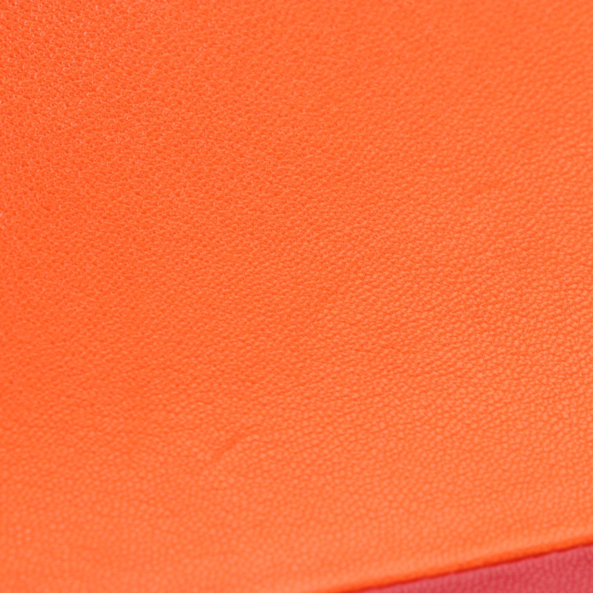 Céline Solo Bicolor Leather Zip Pouch Clutch