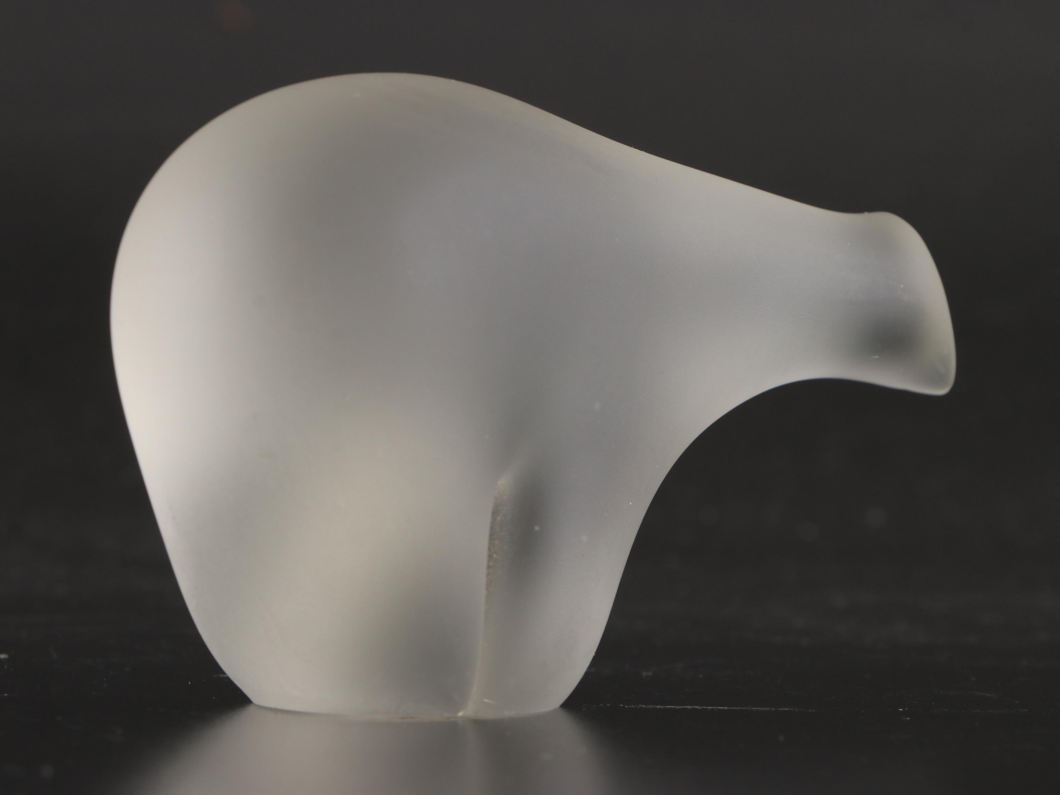 Frosted Glass Polar Bear Figurine and Globe