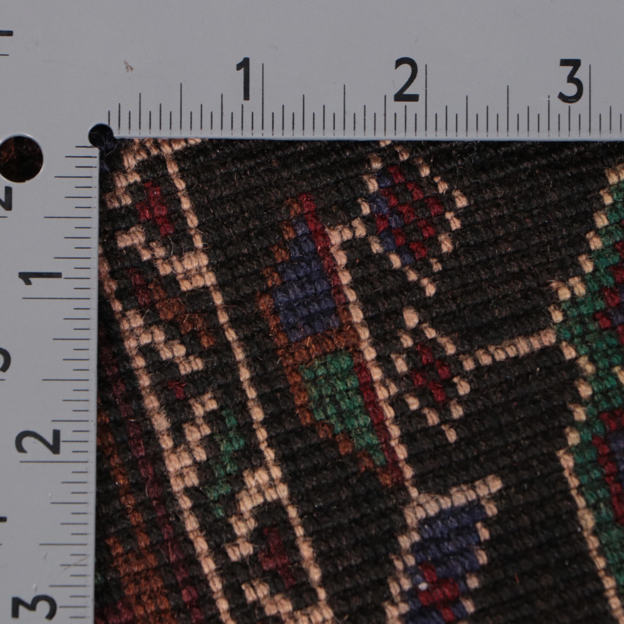 2'8 x 4'2 Hand-Knotted Afghan Baluch Prayer Rug